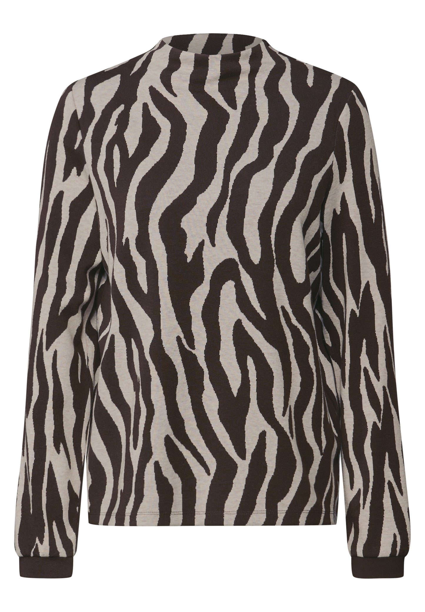 Street One Shirt mit Zebra Print - Farbe: deep roast brown
