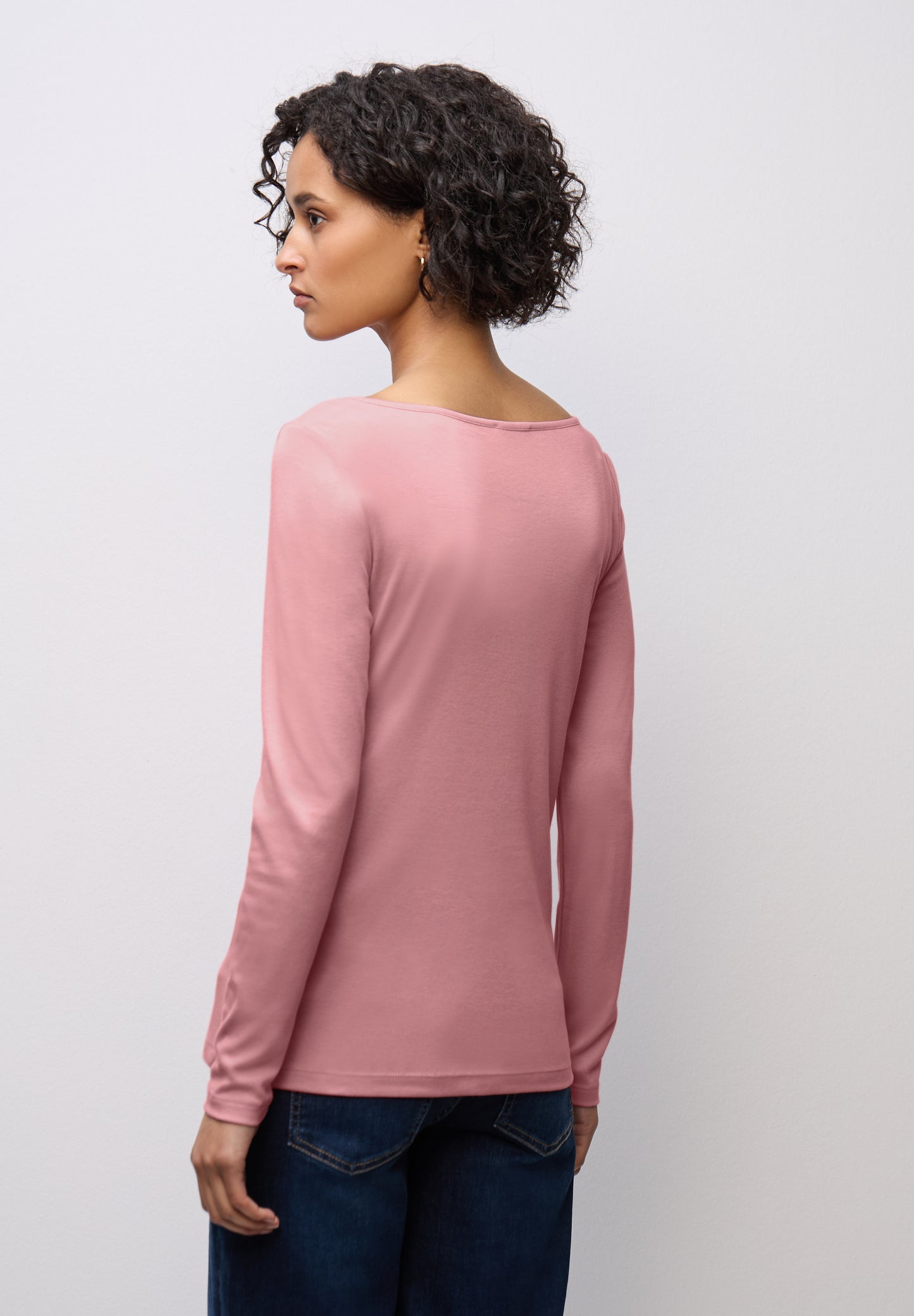 Street One Basic Langarmshirt - Farbe: powder pink
