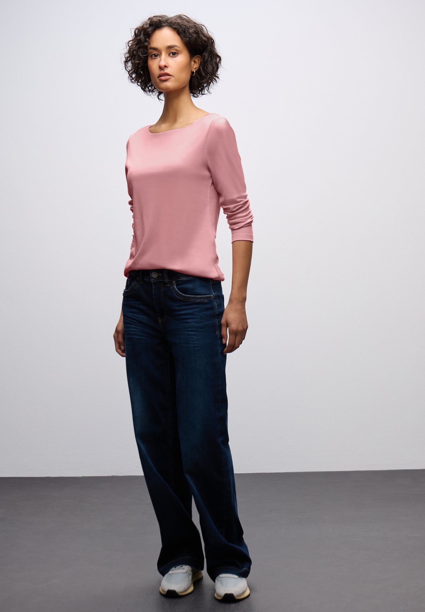 Street One Basic Langarmshirt - Farbe: powder pink