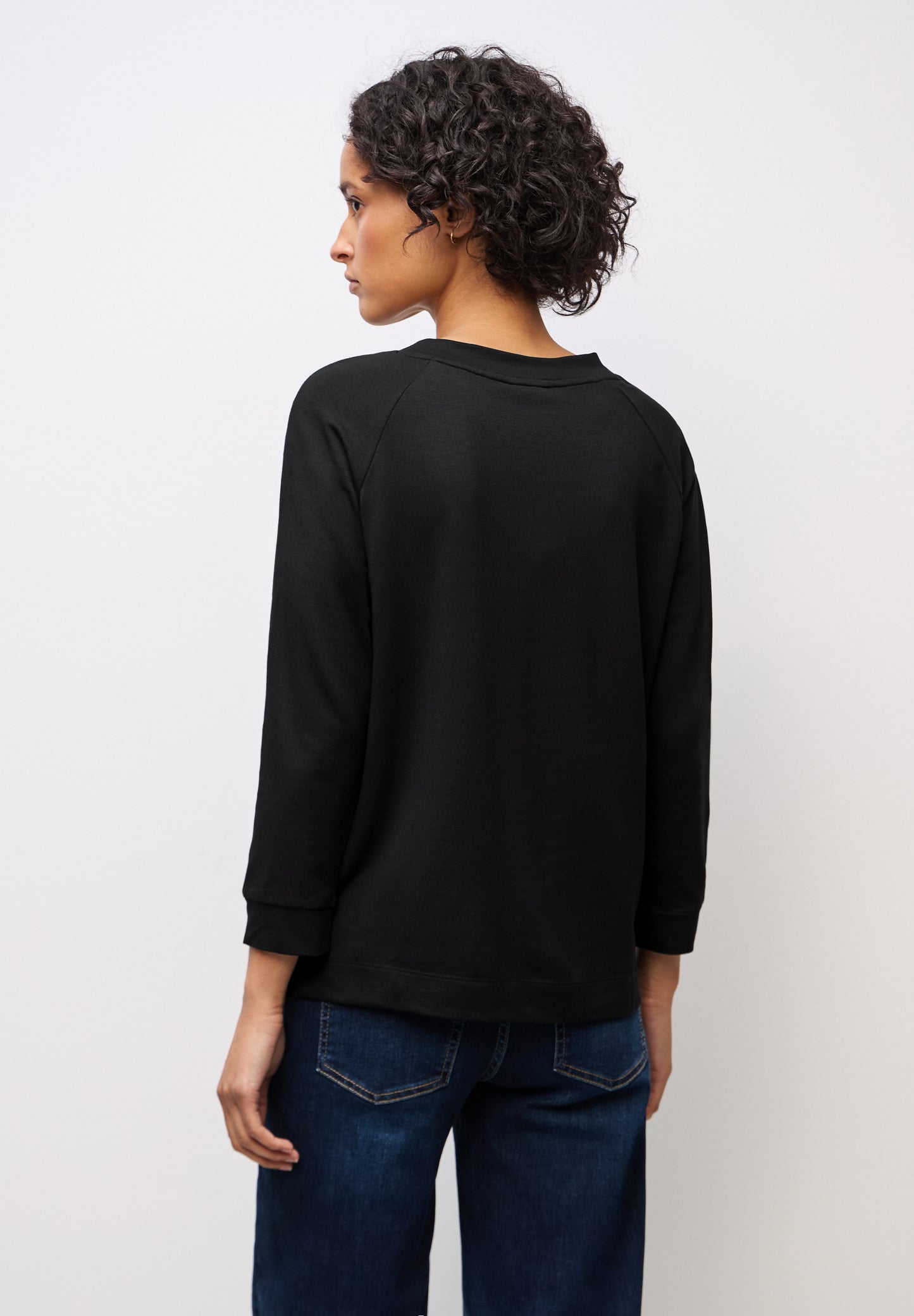 Street One Shirt mit Leo-Gallonstreifen - Farbe: Black