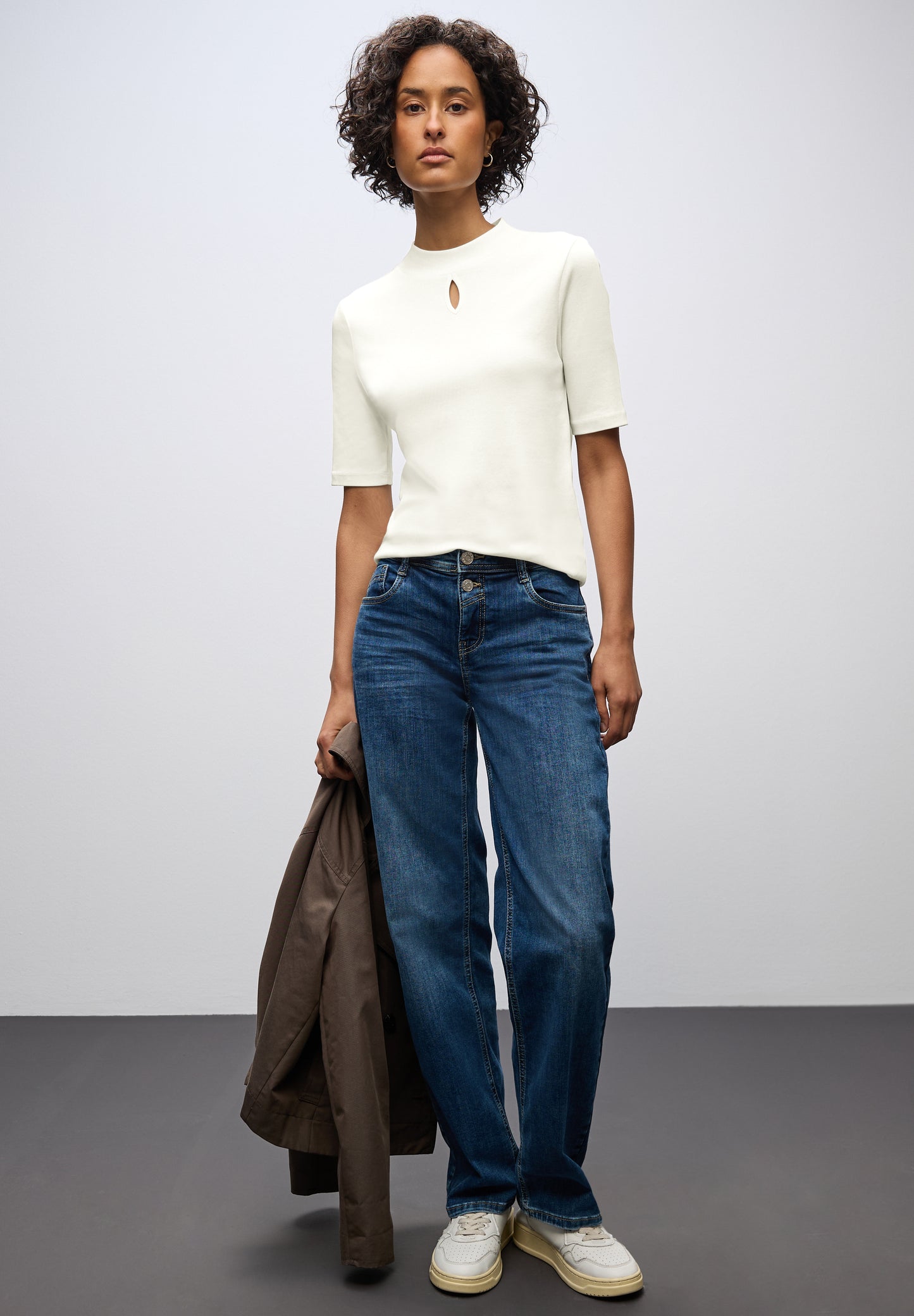 Street One Shirt mit Cut-Out Detail - Farbe: off white