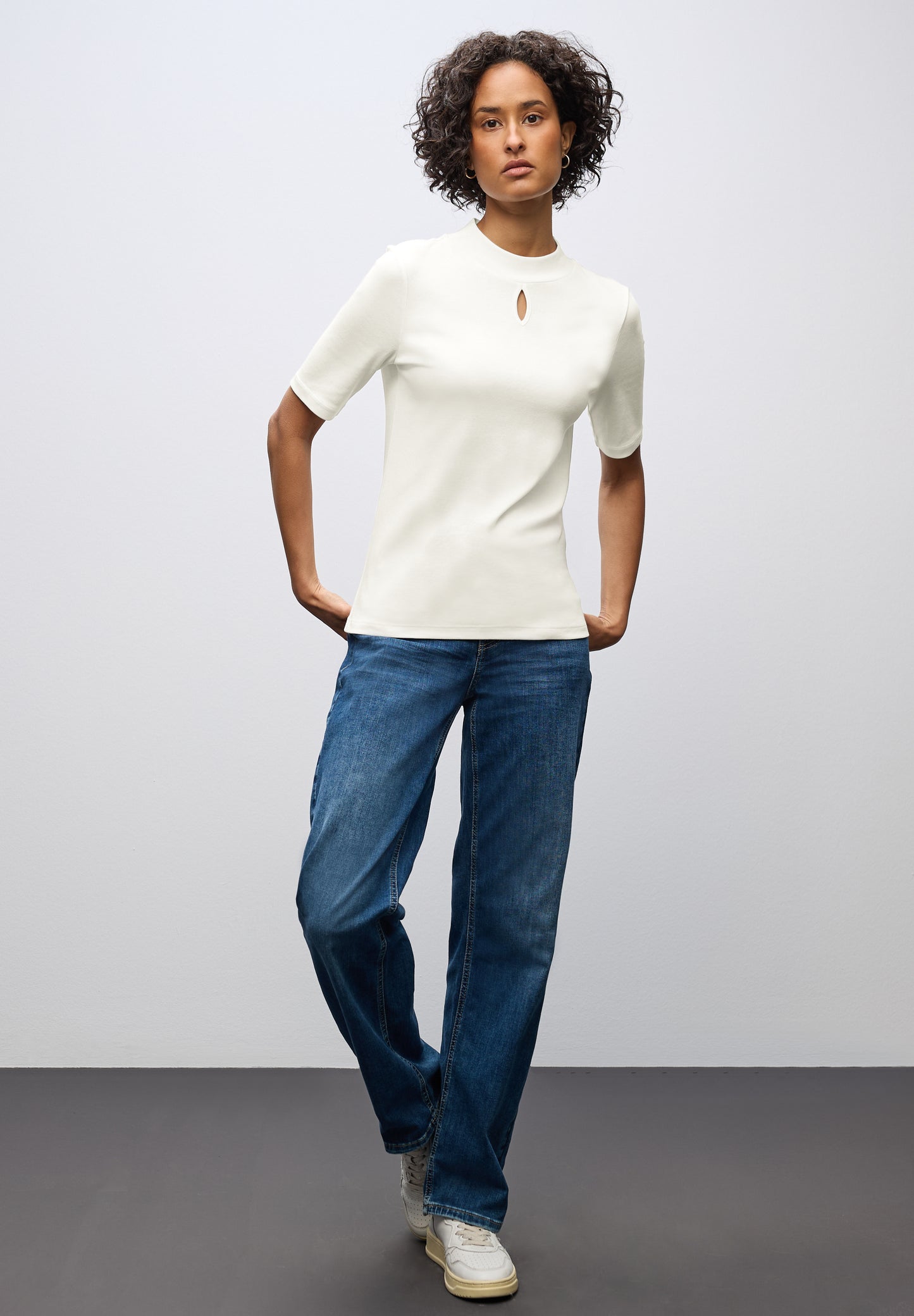 Street One Shirt mit Cut-Out Detail - Farbe: off white