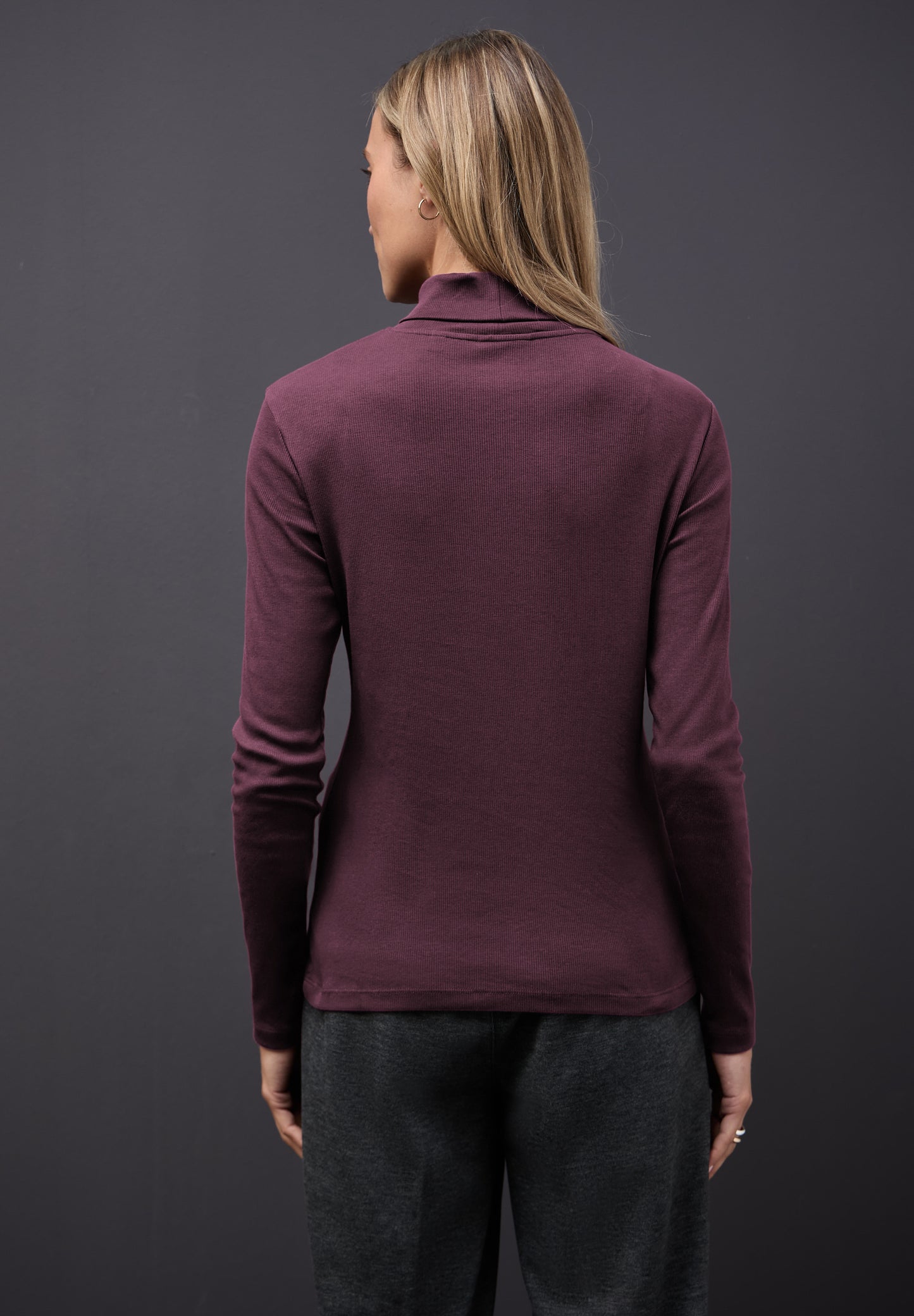 Street One Basic Rollkragenshirt - Farbe: jazz berry