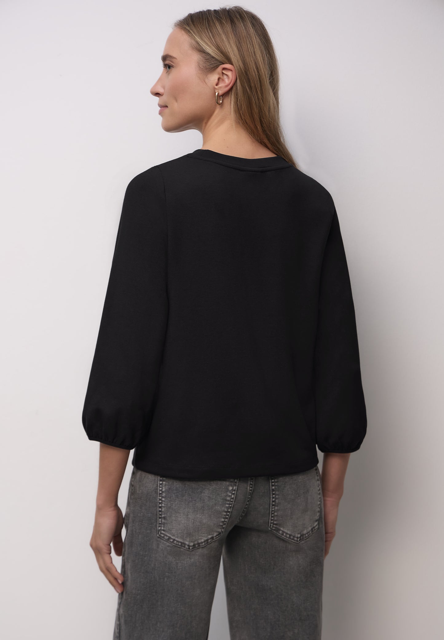 Street One - Jacquard Shirt - Farbe: Black
