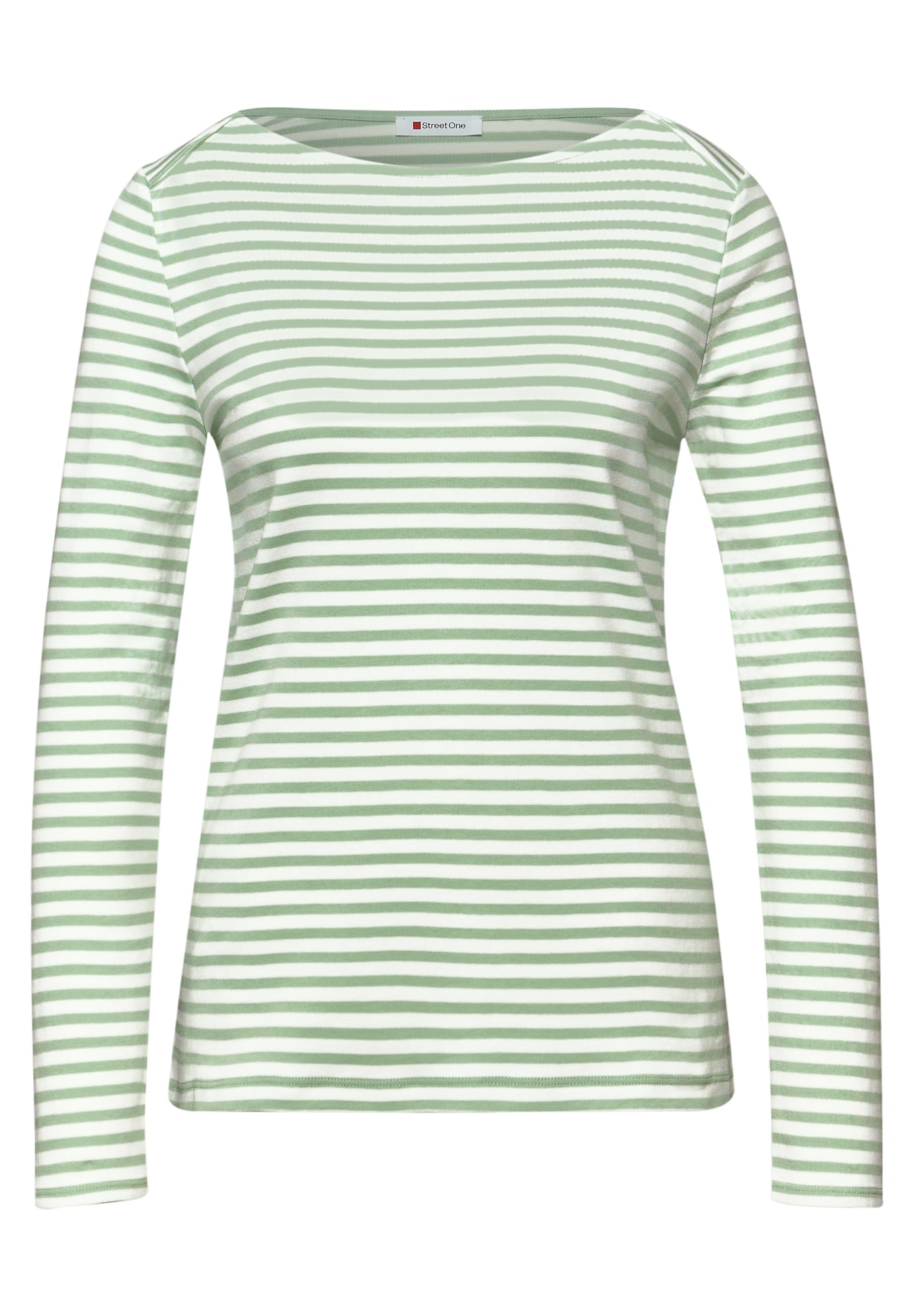 Street One - Gestreiftes T-Shirt - Farbe: pale mint green
