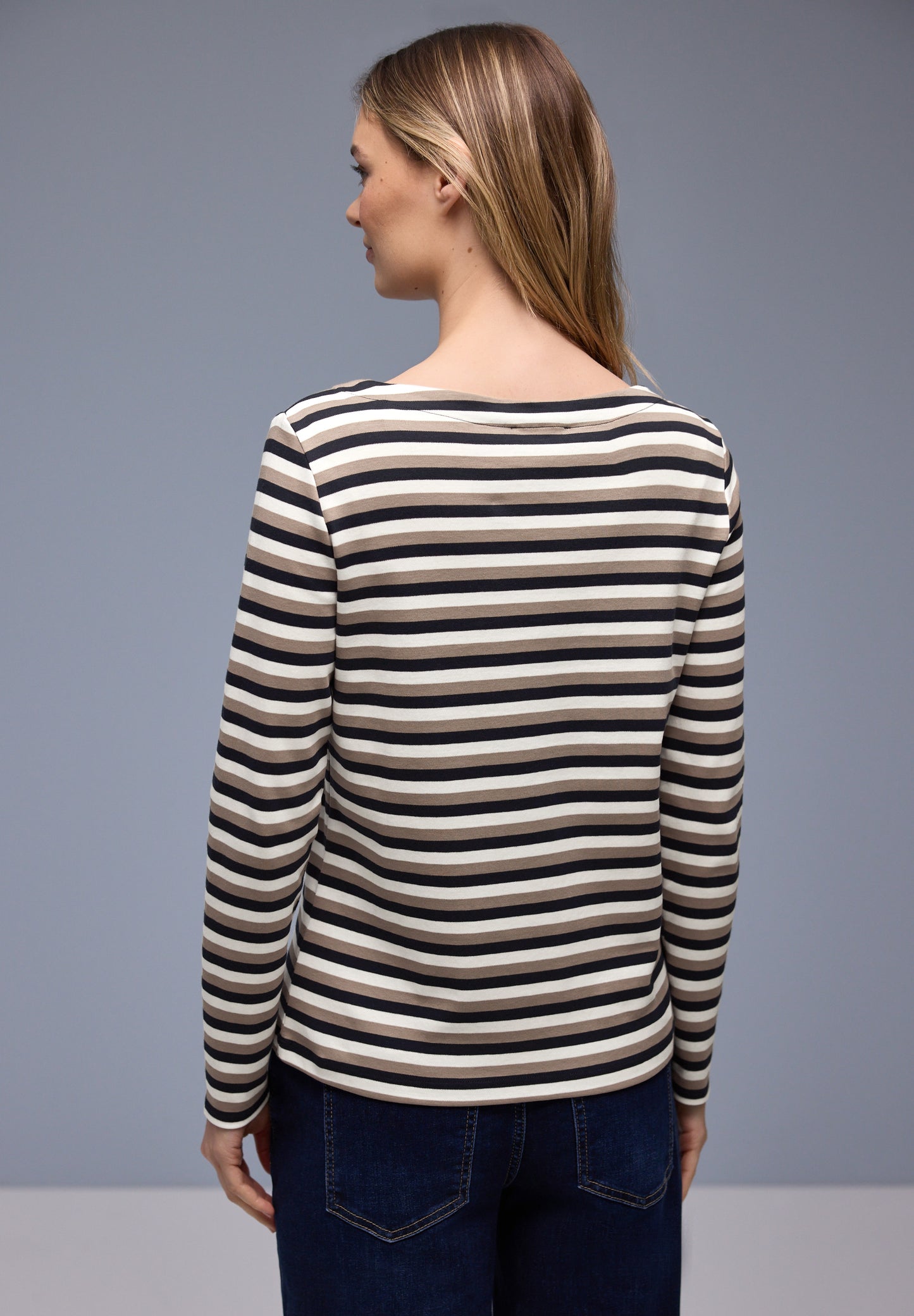 Street One - Damen Streifen Shirt - Blau