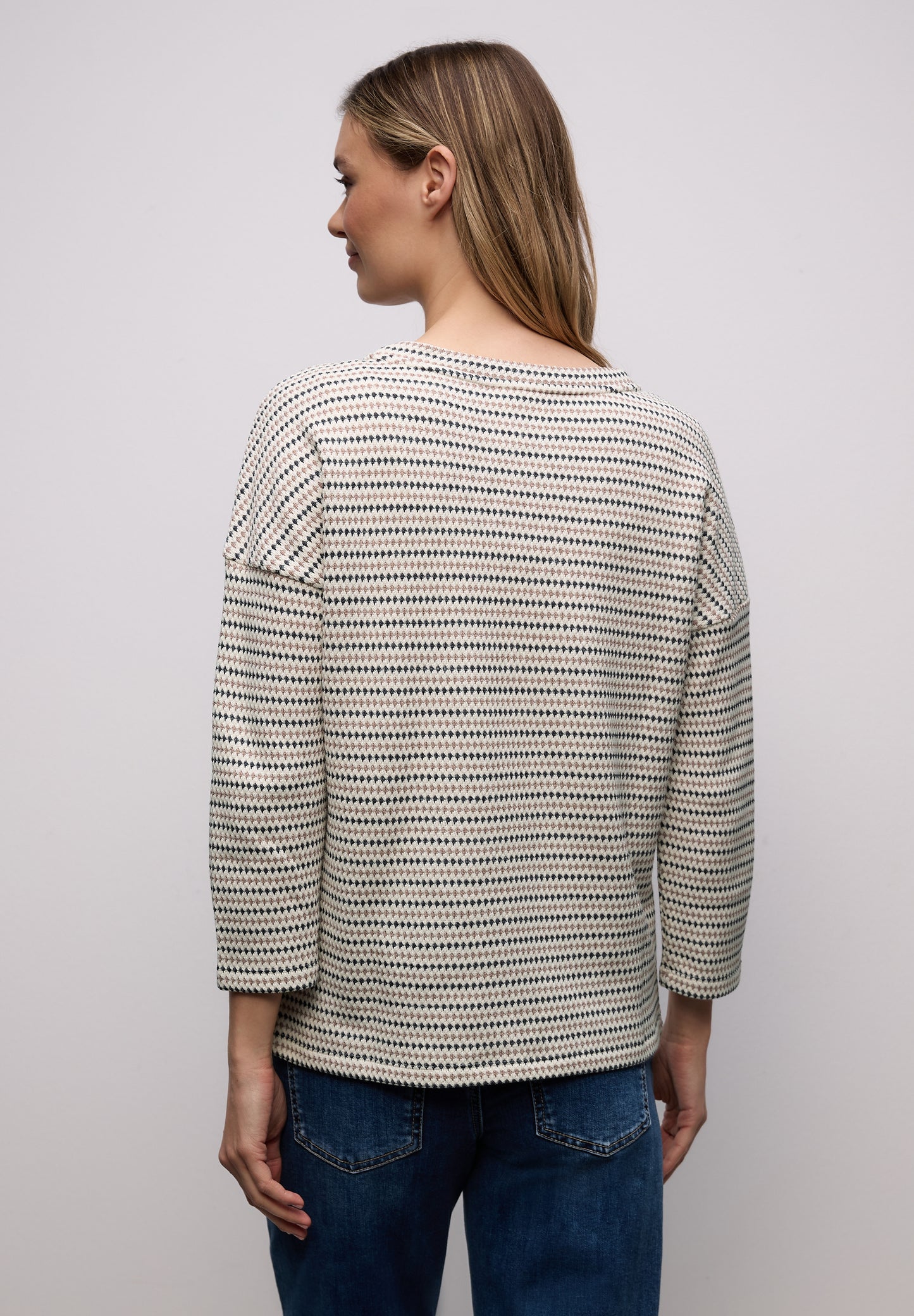 Street One - Gestreiftes Shirt - Farbe: off white