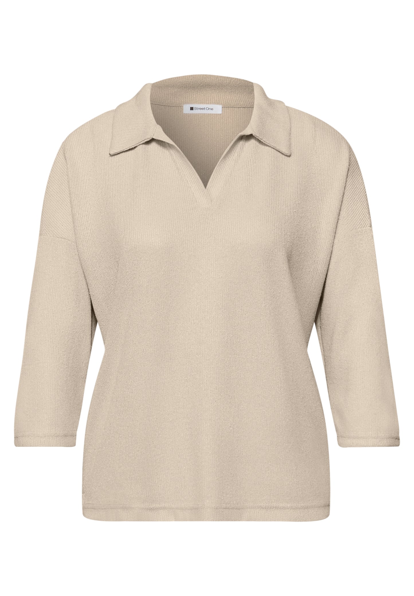 Street One Damen Shirt in Unifarbe - Farbe: cotton beige