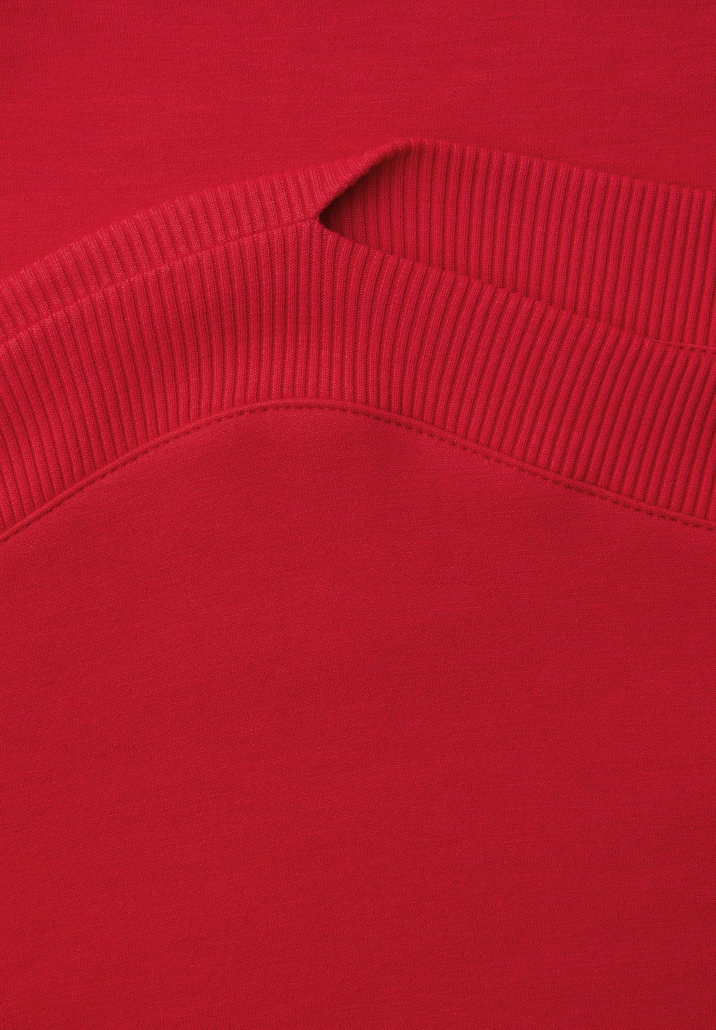 Street One - Dropped Shoulder Shirt mit Rippdetail - Farbe: salsa red