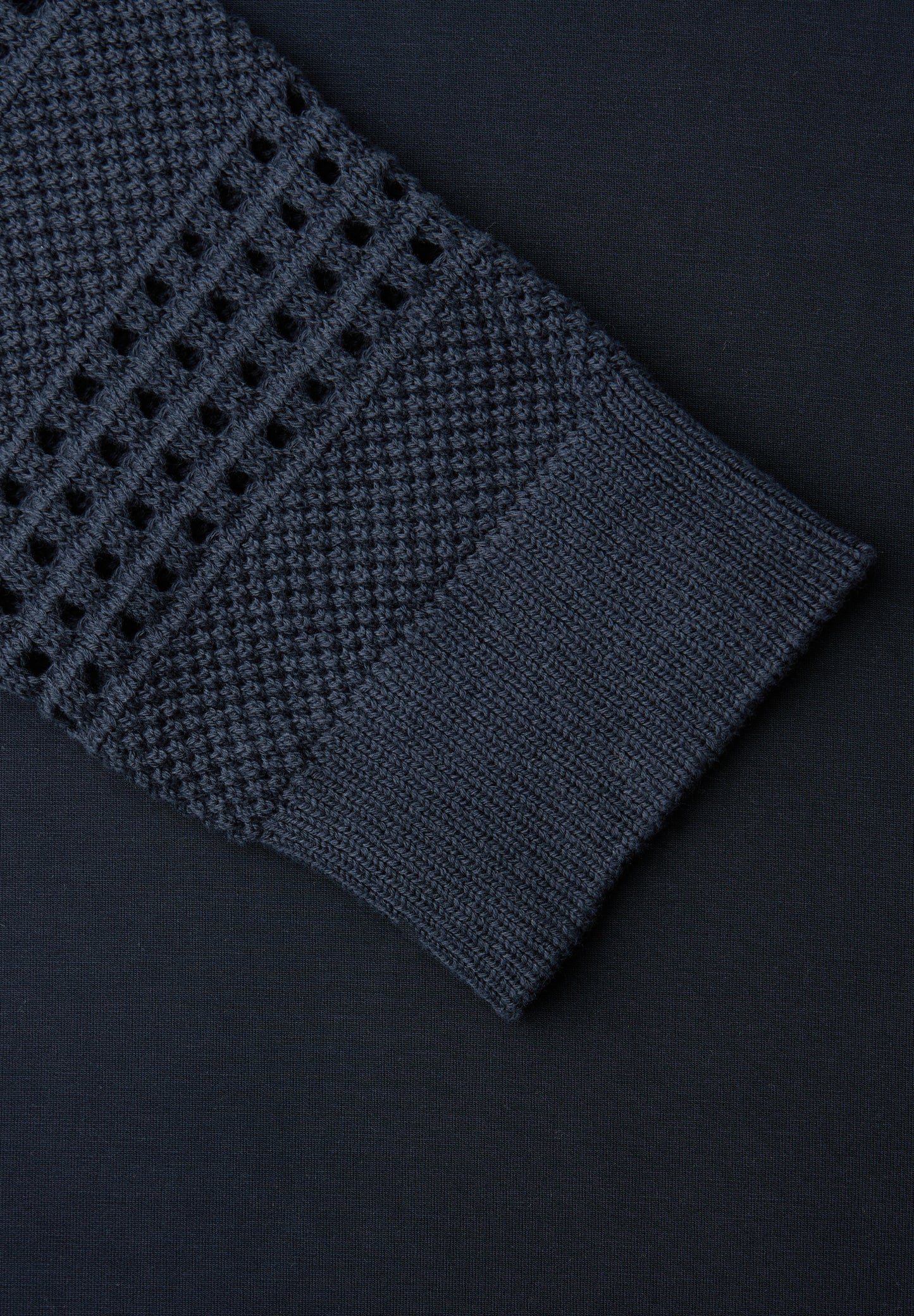 Street One - Shirt mit Lochmuster-Ãrmeln - Farbe: shadowed navy