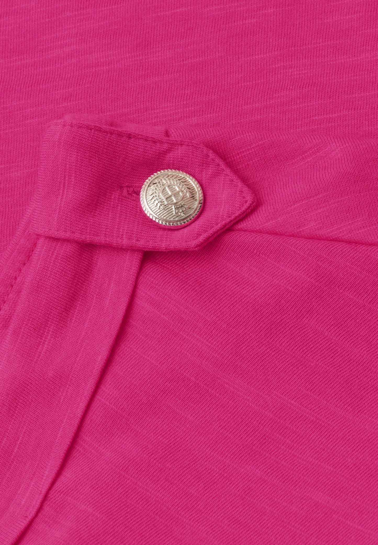 Street One - T-Shirt mit Rundhals und Knopfdetails - Farbe: magenta dream