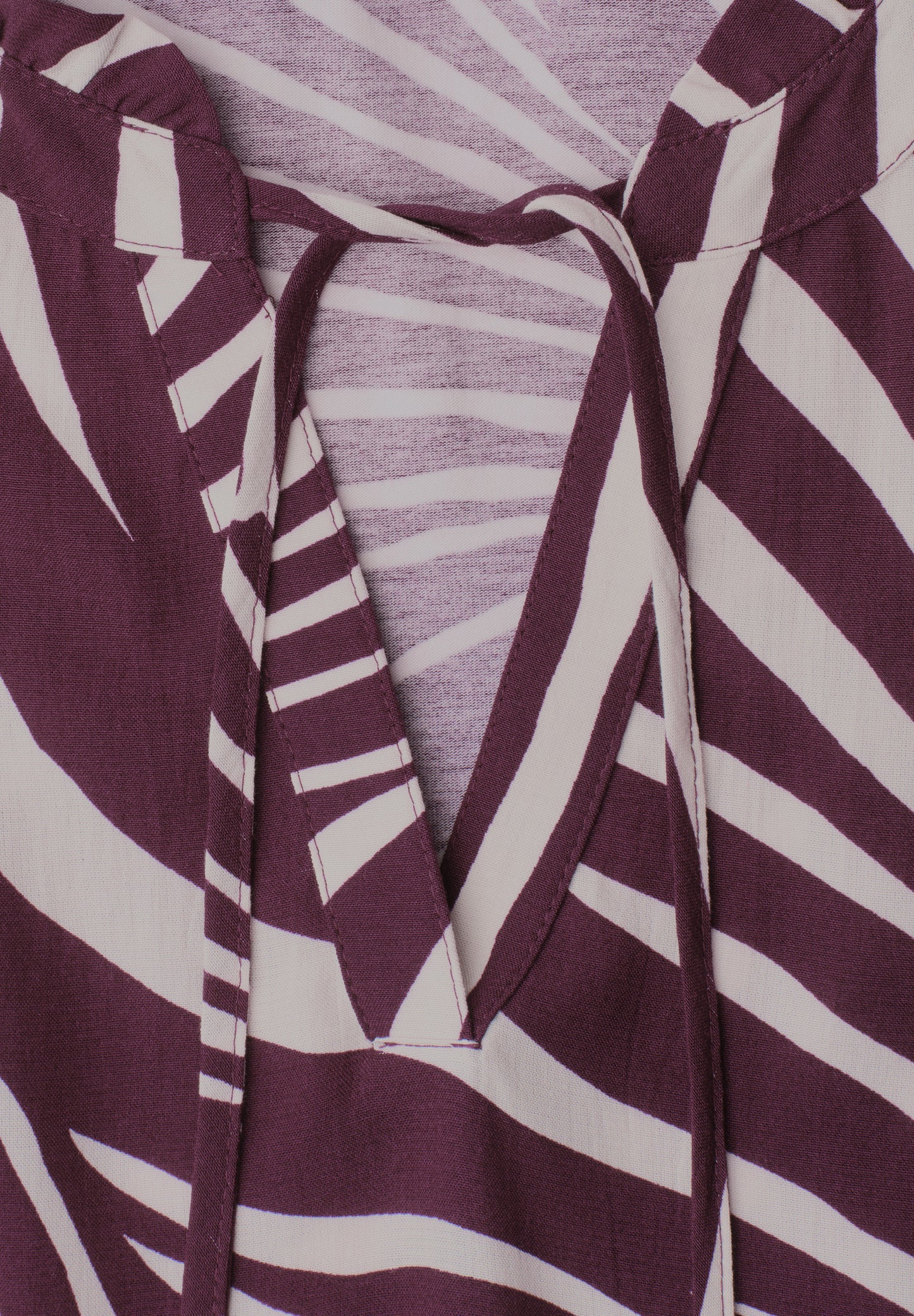 Street One - Top mit Strukturmix und Crochet-Details - Farbe: rustic rouge
