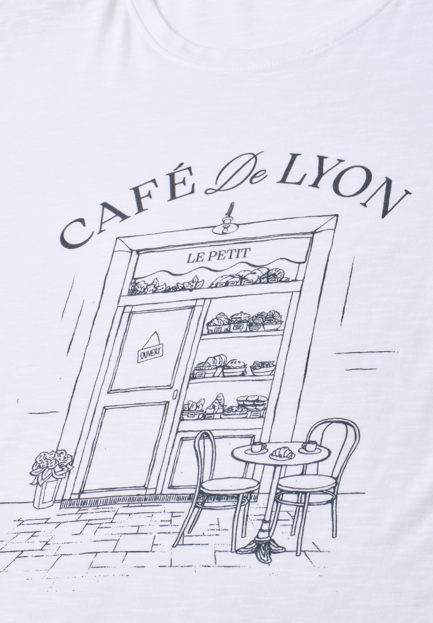 Street One - T-Shirt mit Rundhals und Frontprint - Farbe: White