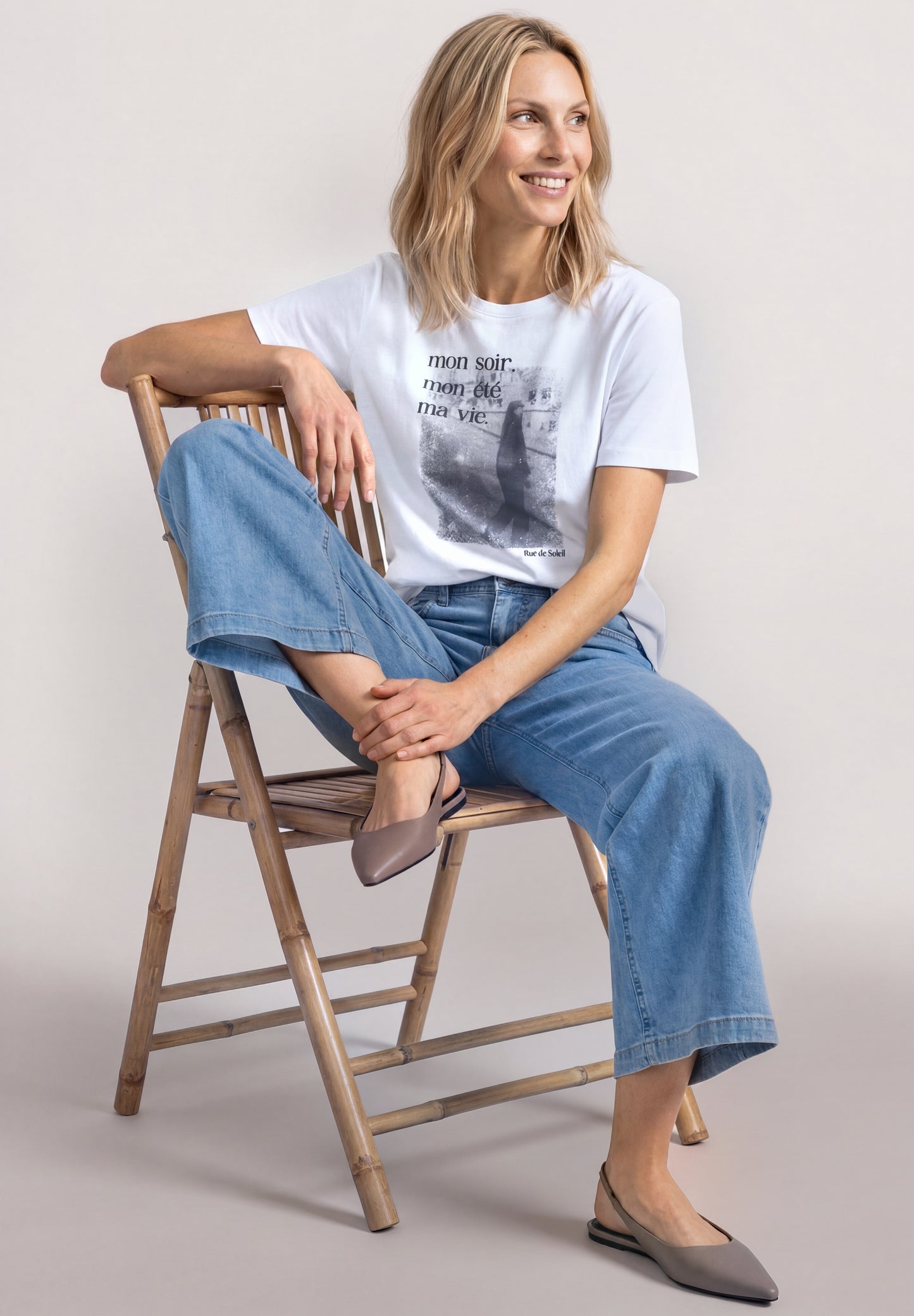 Street One - T-Shirt mit Rundhals und Fotoprint - Farbe: White