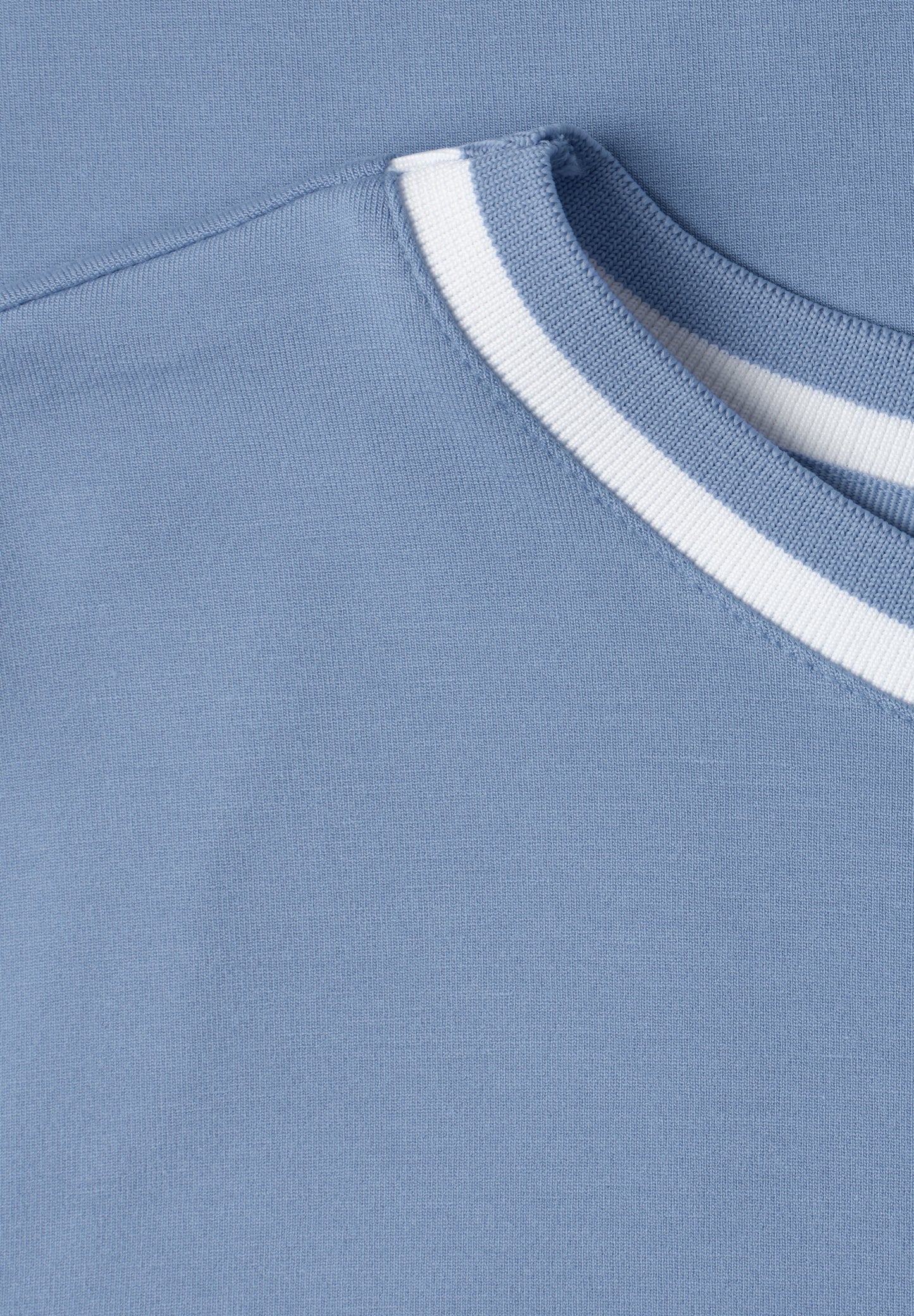 Street One - T-Shirt mit Rundhals und Kontrastdetail - Farbe: northern blue