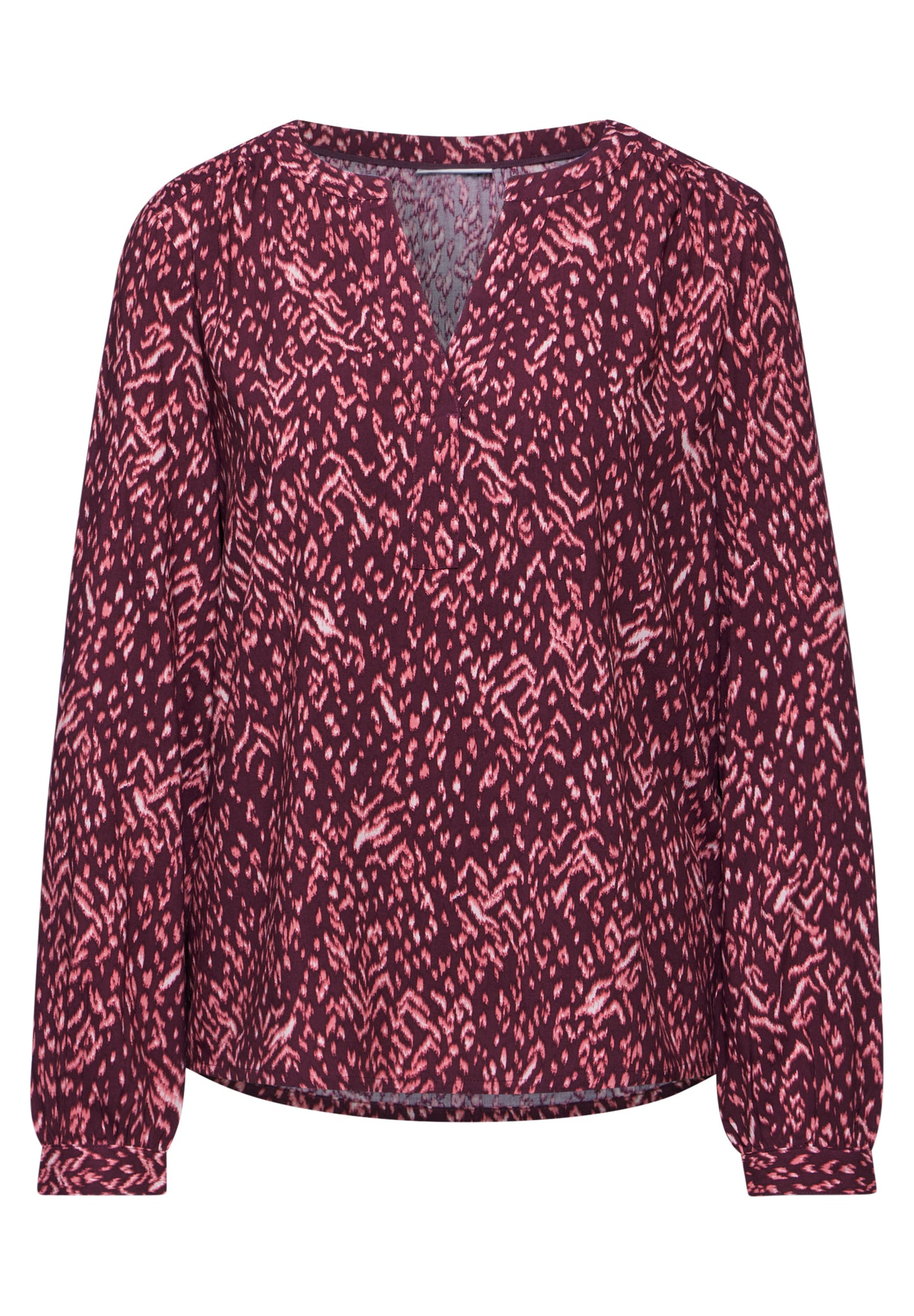 Street One bedruckte Damen Bluse in Rot