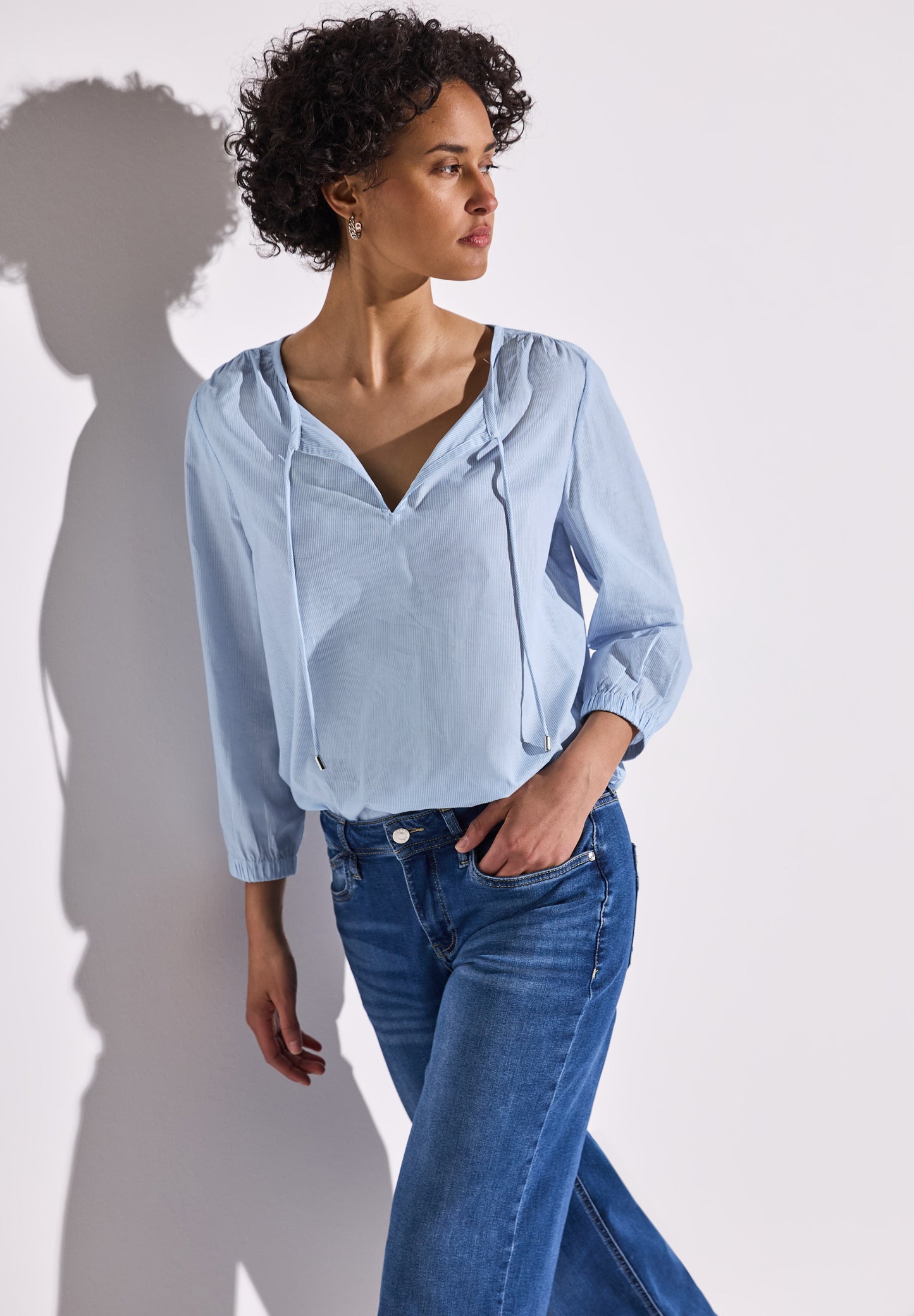 Street One Gestreifte Bluse - Farbe: smoked blue