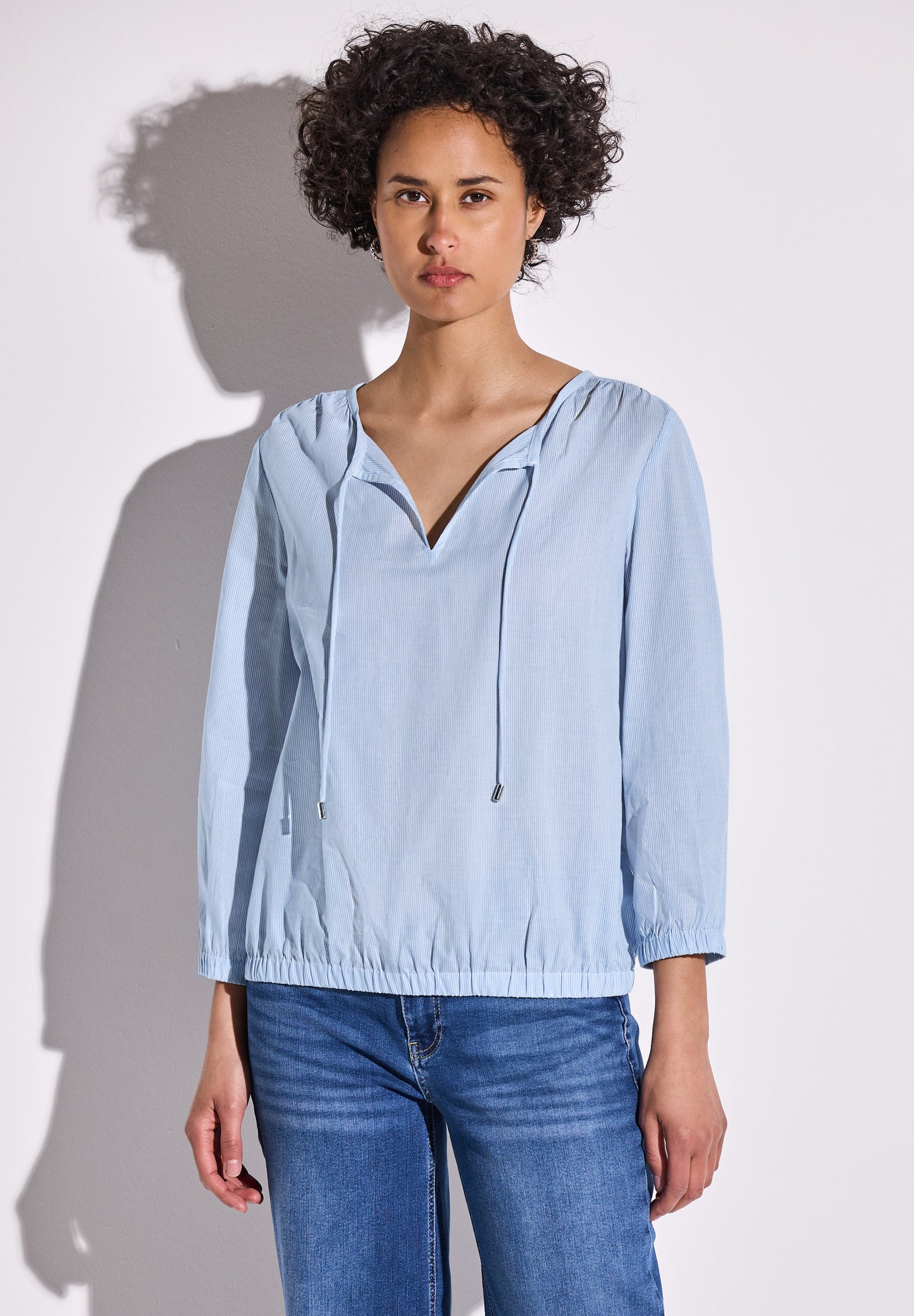 Street One Gestreifte Bluse - Farbe: smoked blue