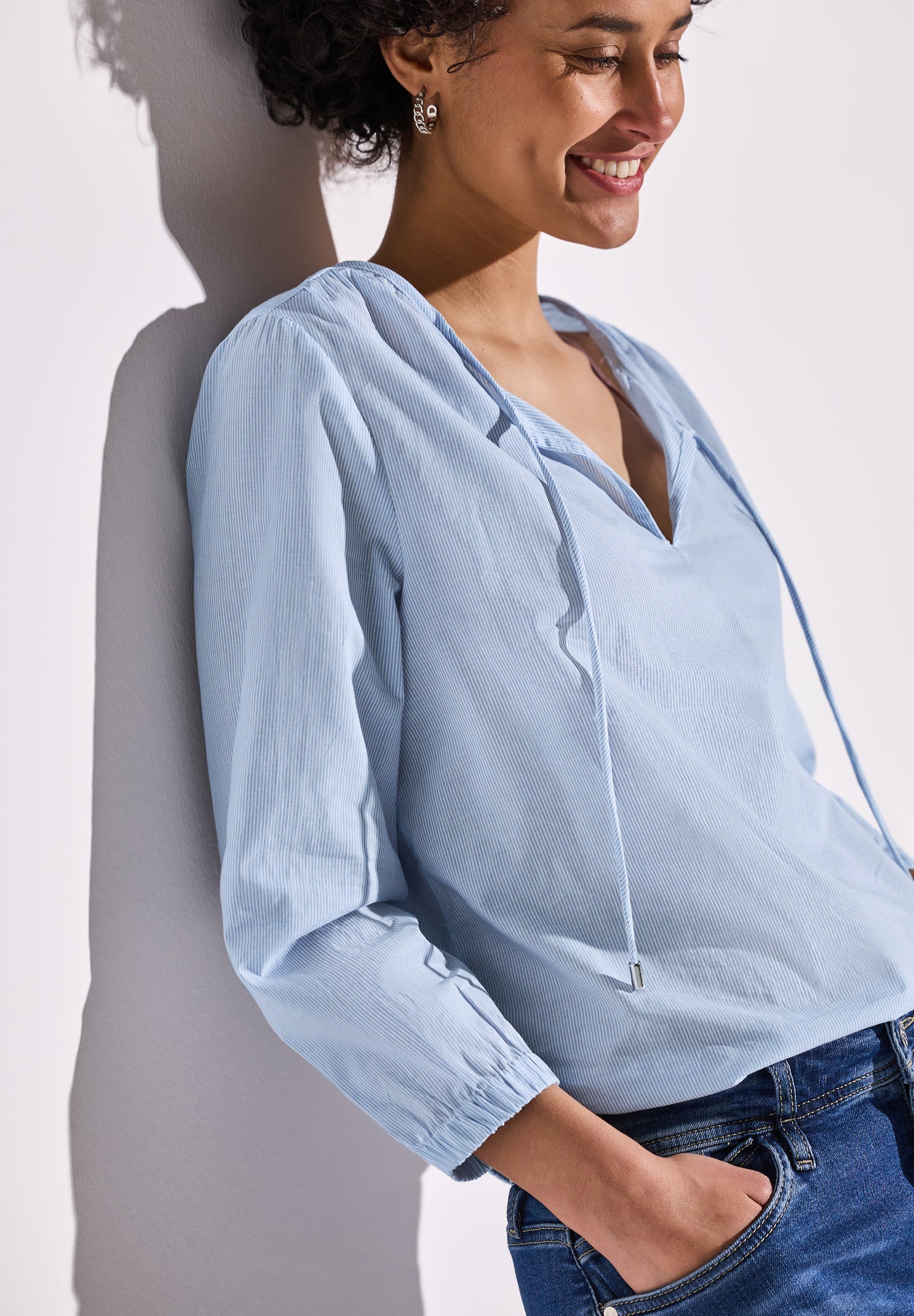 Street One Gestreifte Bluse - Farbe: smoked blue