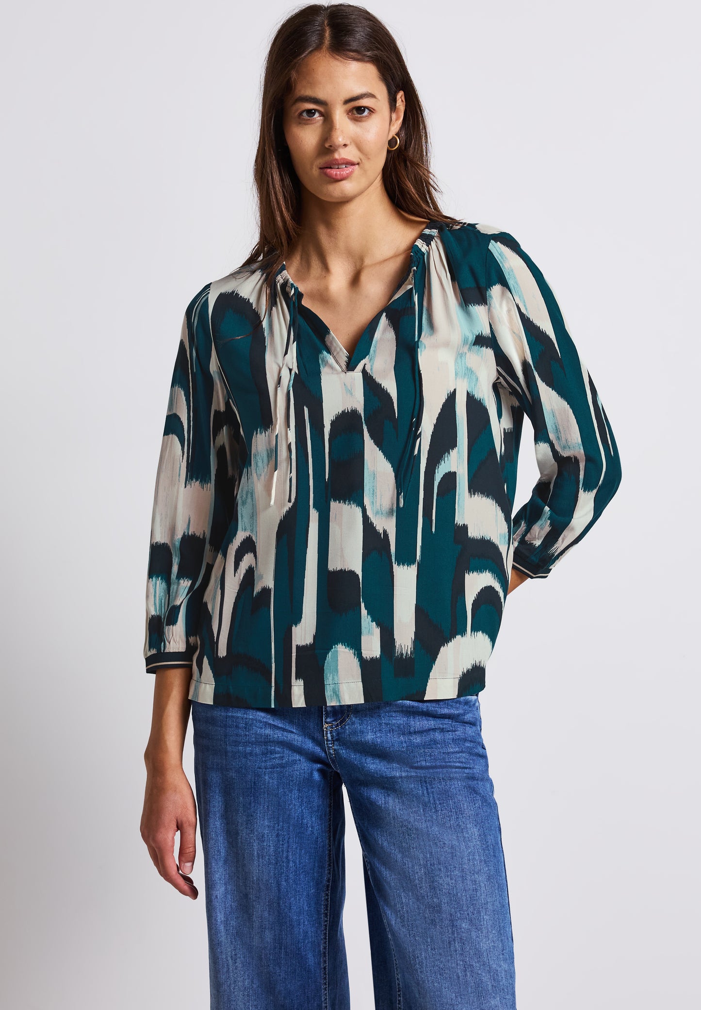Street One Tunika mit Tape-Details - Farbe: tide blue