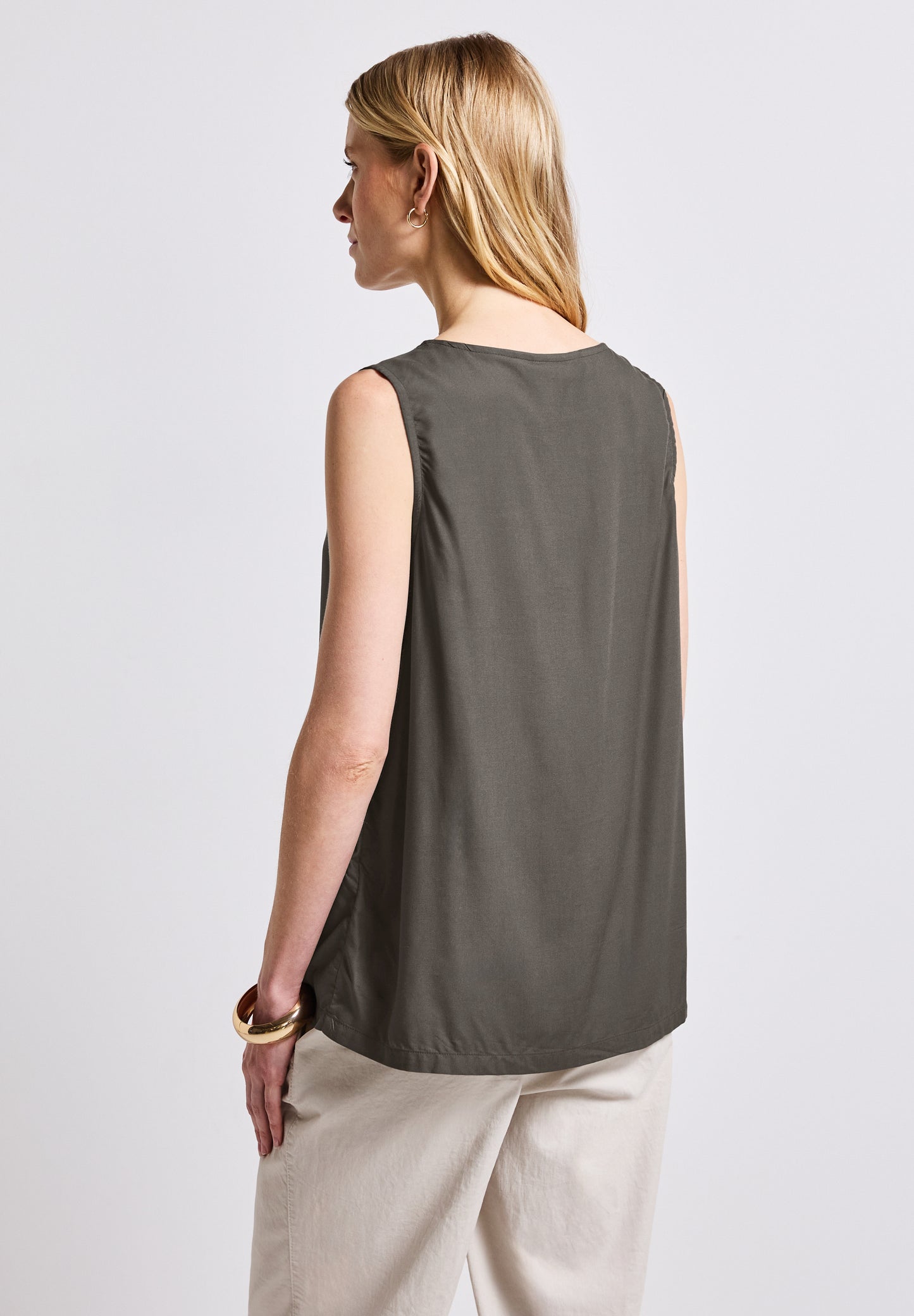 Street One Blusentop mit Raffung - Farbe: nomad brown