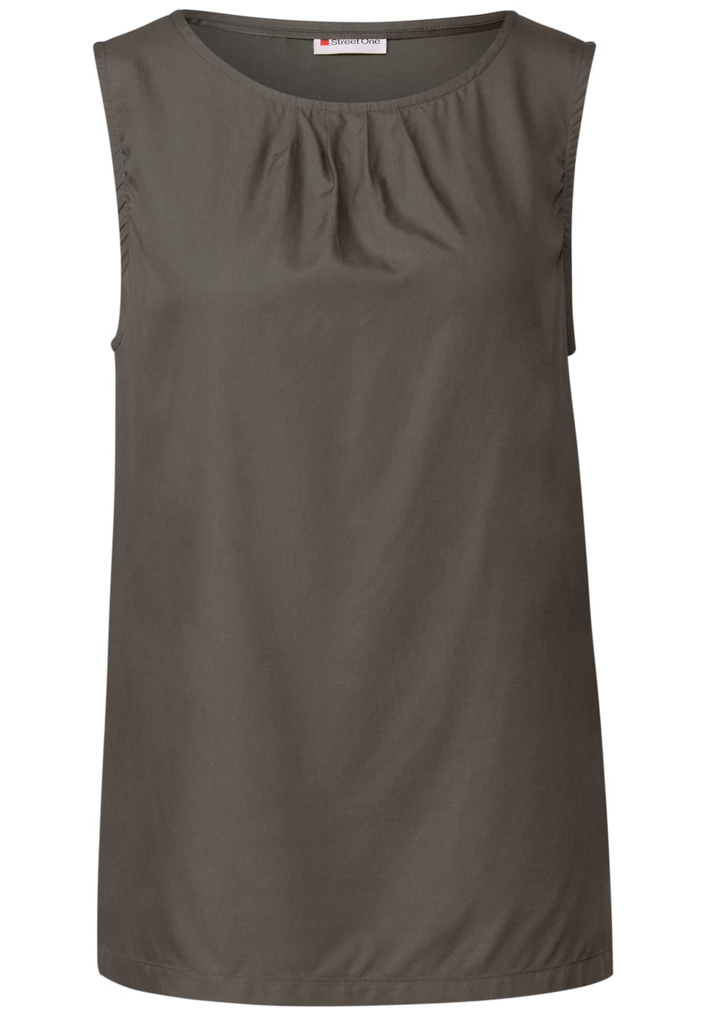 Street One Blusentop mit Raffung - Farbe: nomad brown