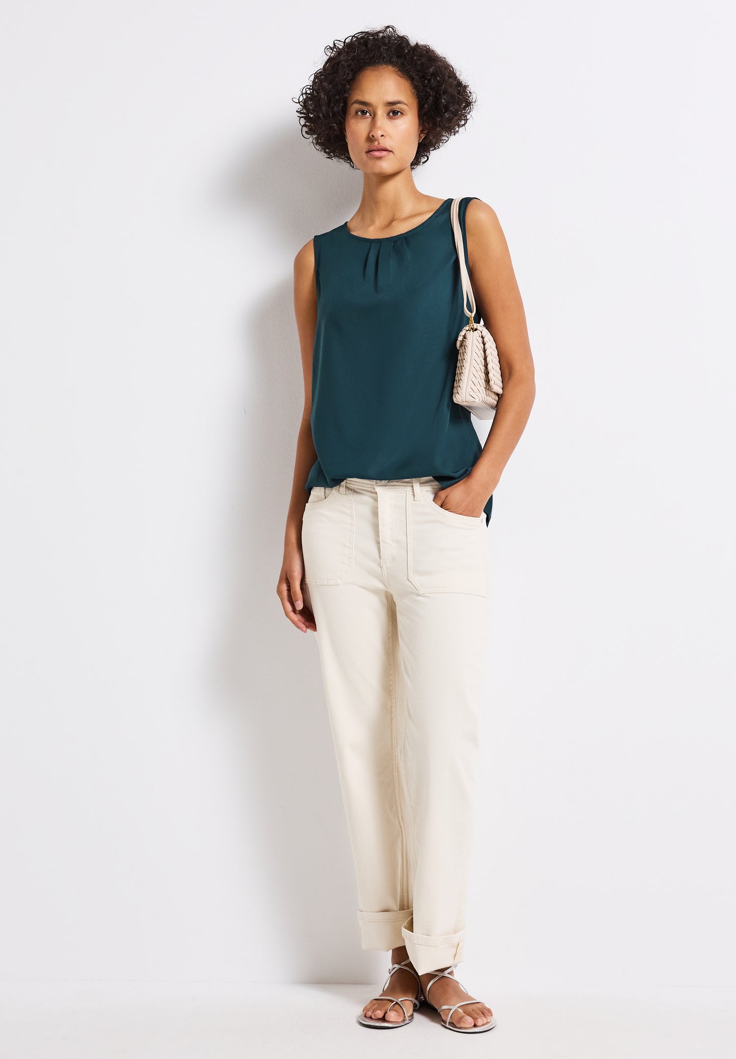 Street One Blusentop mit Raffung - Farbe: tide blue