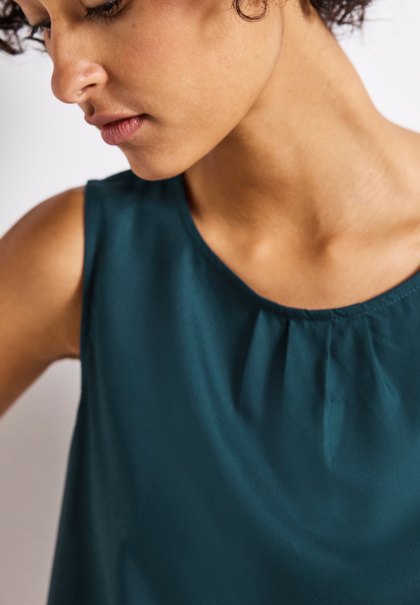 Street One Blusentop mit Raffung - Farbe: tide blue