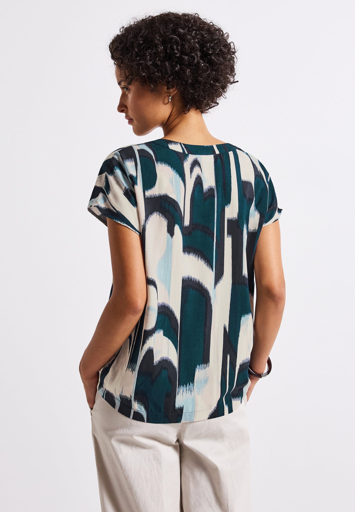 Street One Gemustertes Blusenshirt - Farbe: tide blue