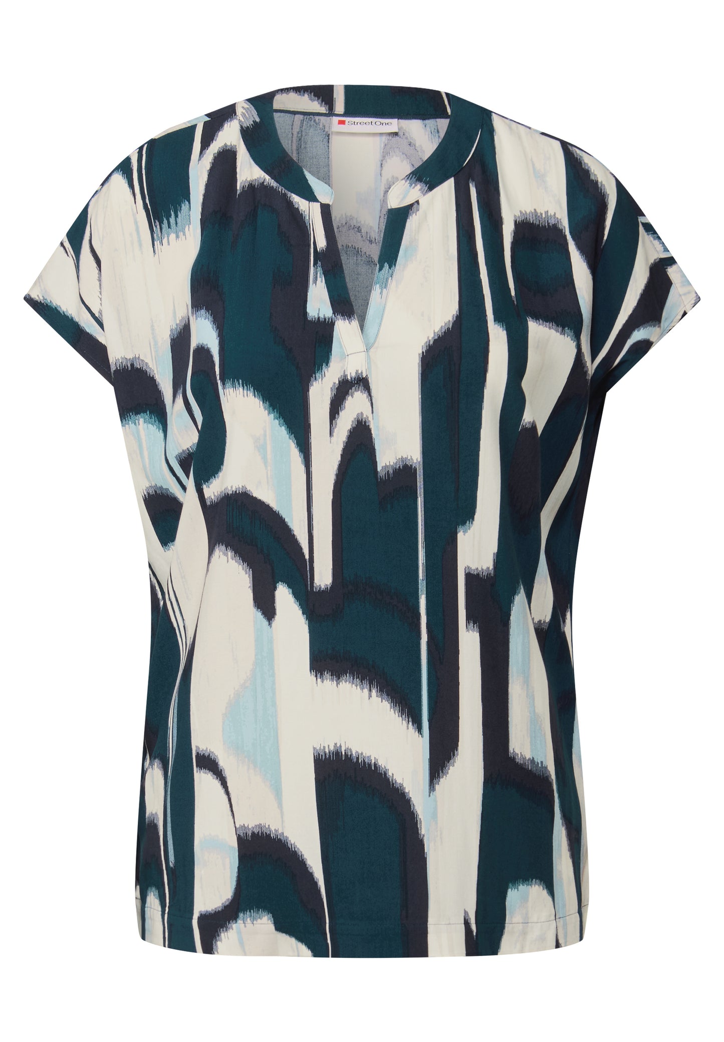 Street One Gemustertes Blusenshirt - Farbe: tide blue