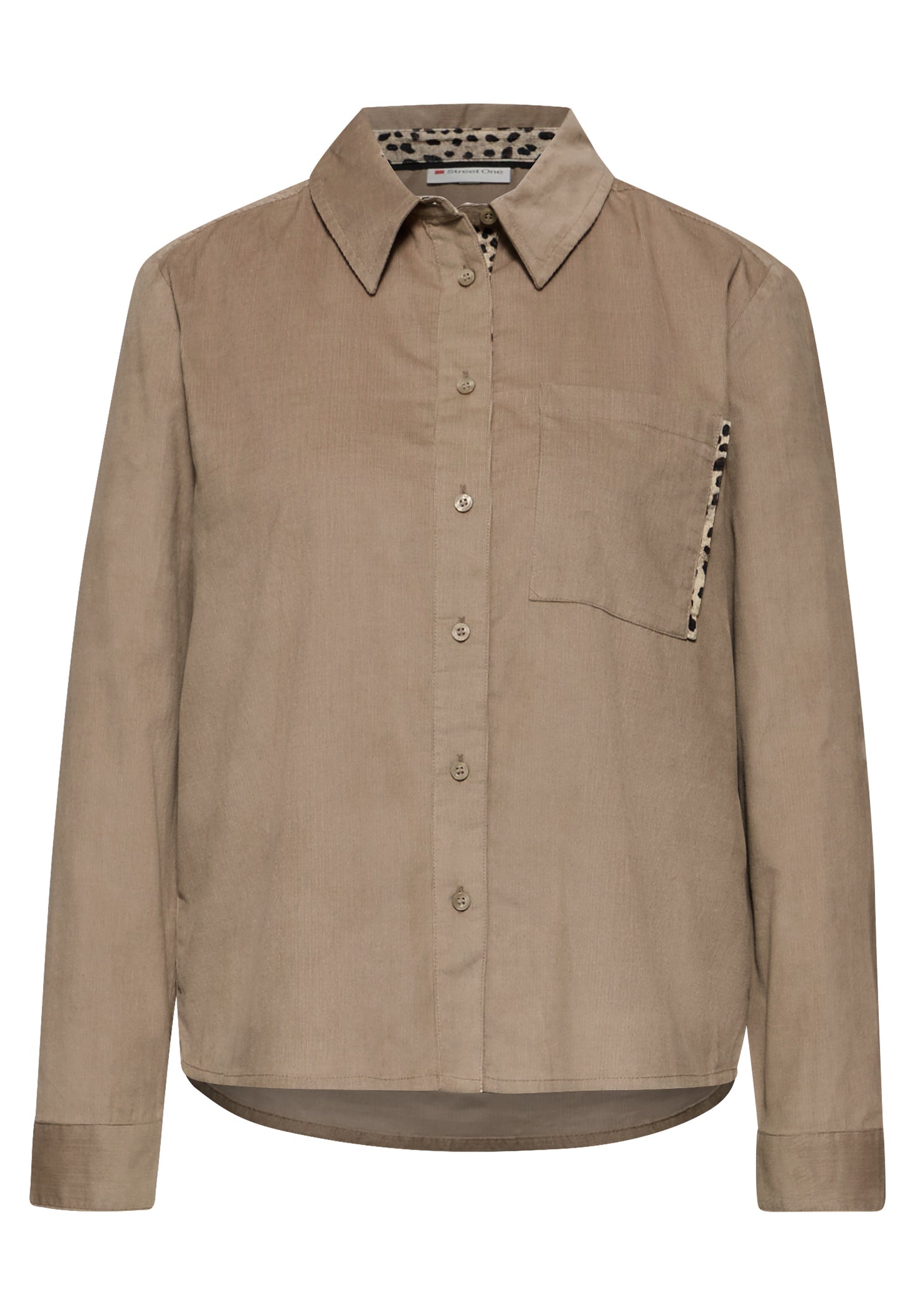 Street One Cordbluse mit Tapedetails - Farbe: flowing beige