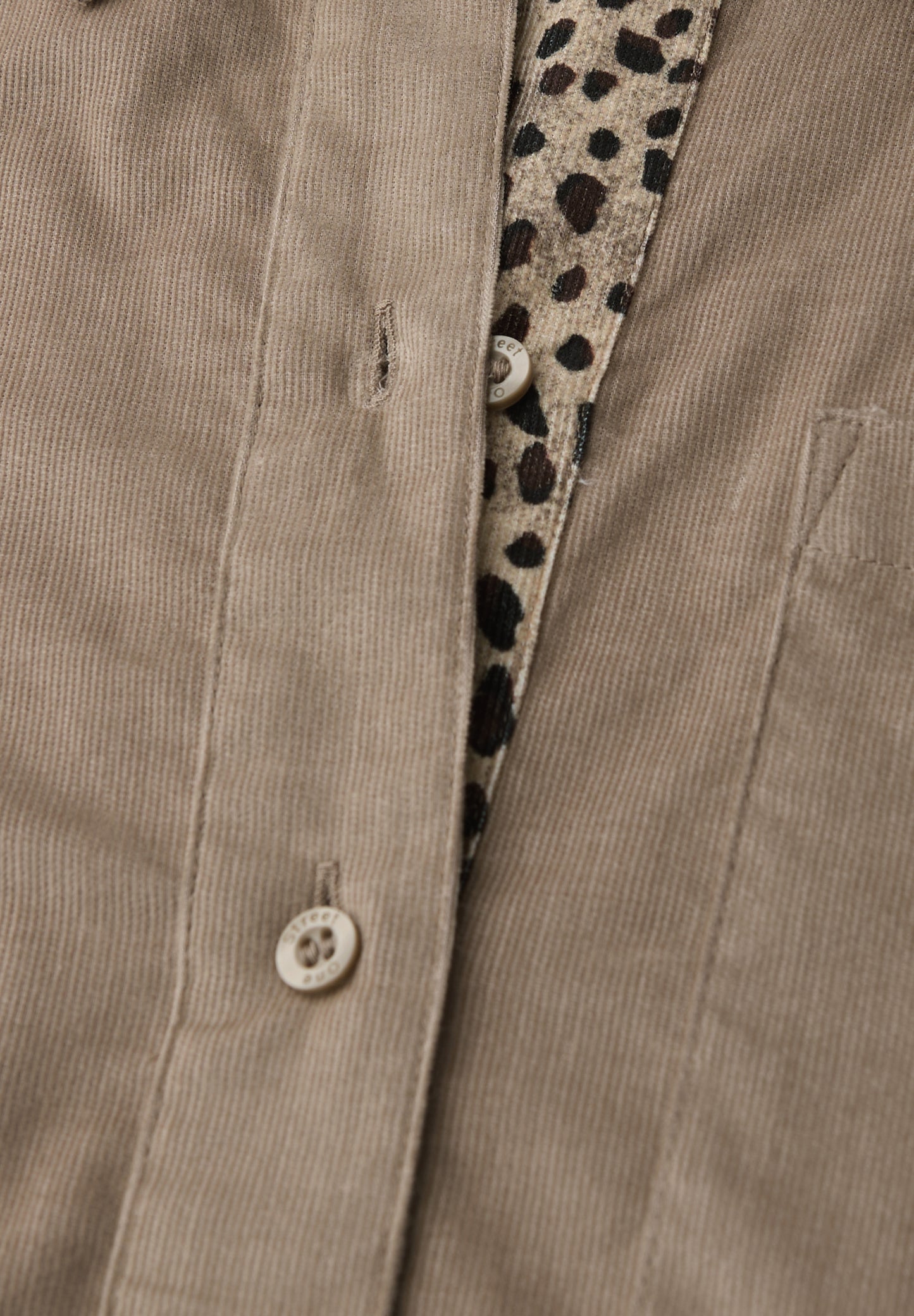 Street One Cordbluse mit Tapedetails - Farbe: flowing beige
