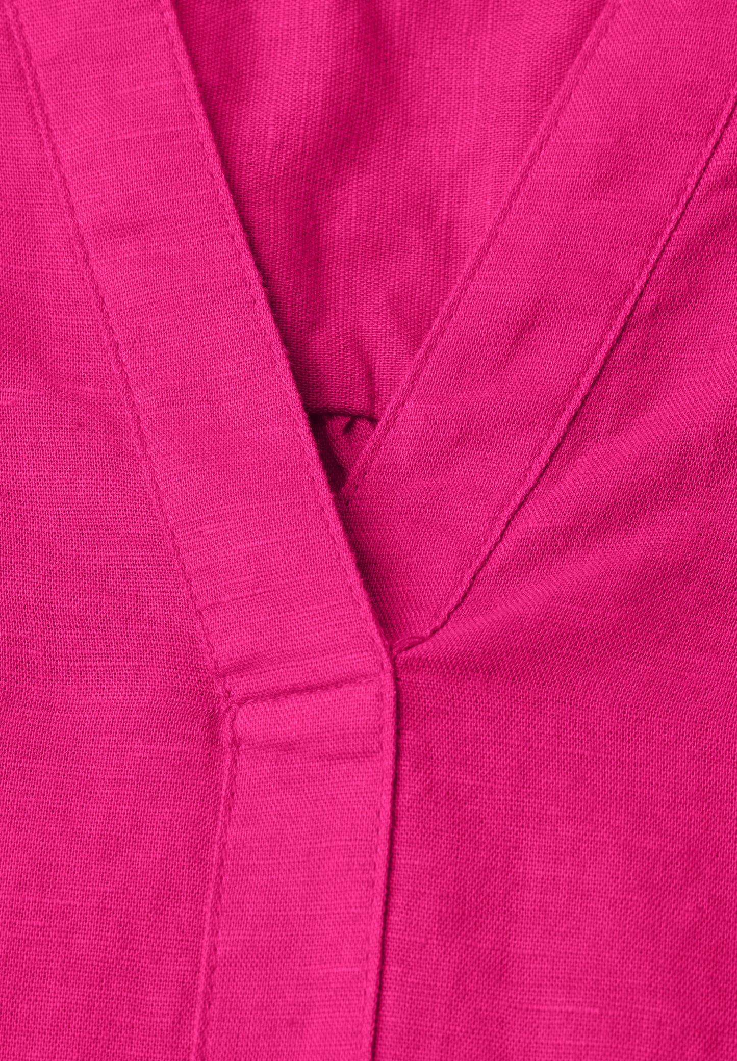 Street One - Bluse mit Split Neck aus Leinenmix - Farbe: magenta dream