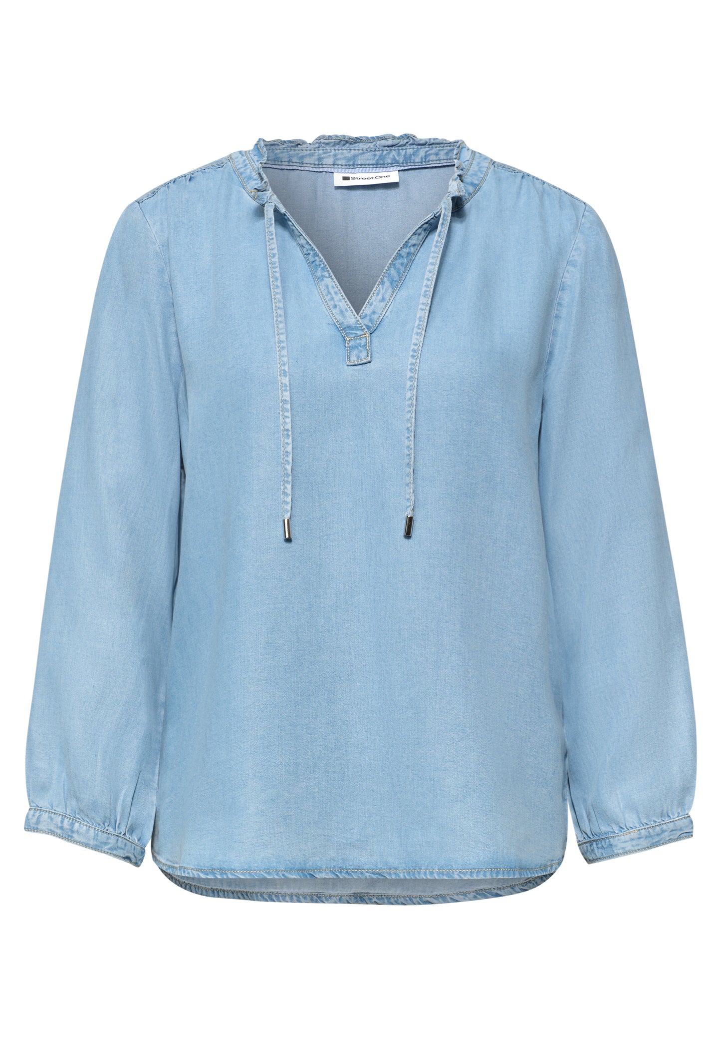 Street One - 3/4-Arm Bluse Farbe: Light Blue soft wash