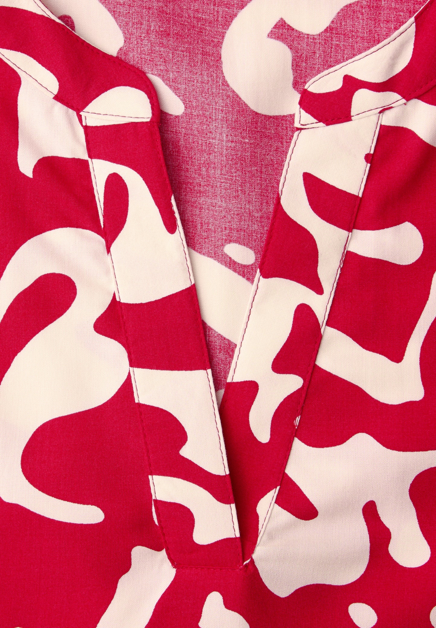 Street One - Kurzarm Bluse mit floralem Muster - Farbe: salsa red