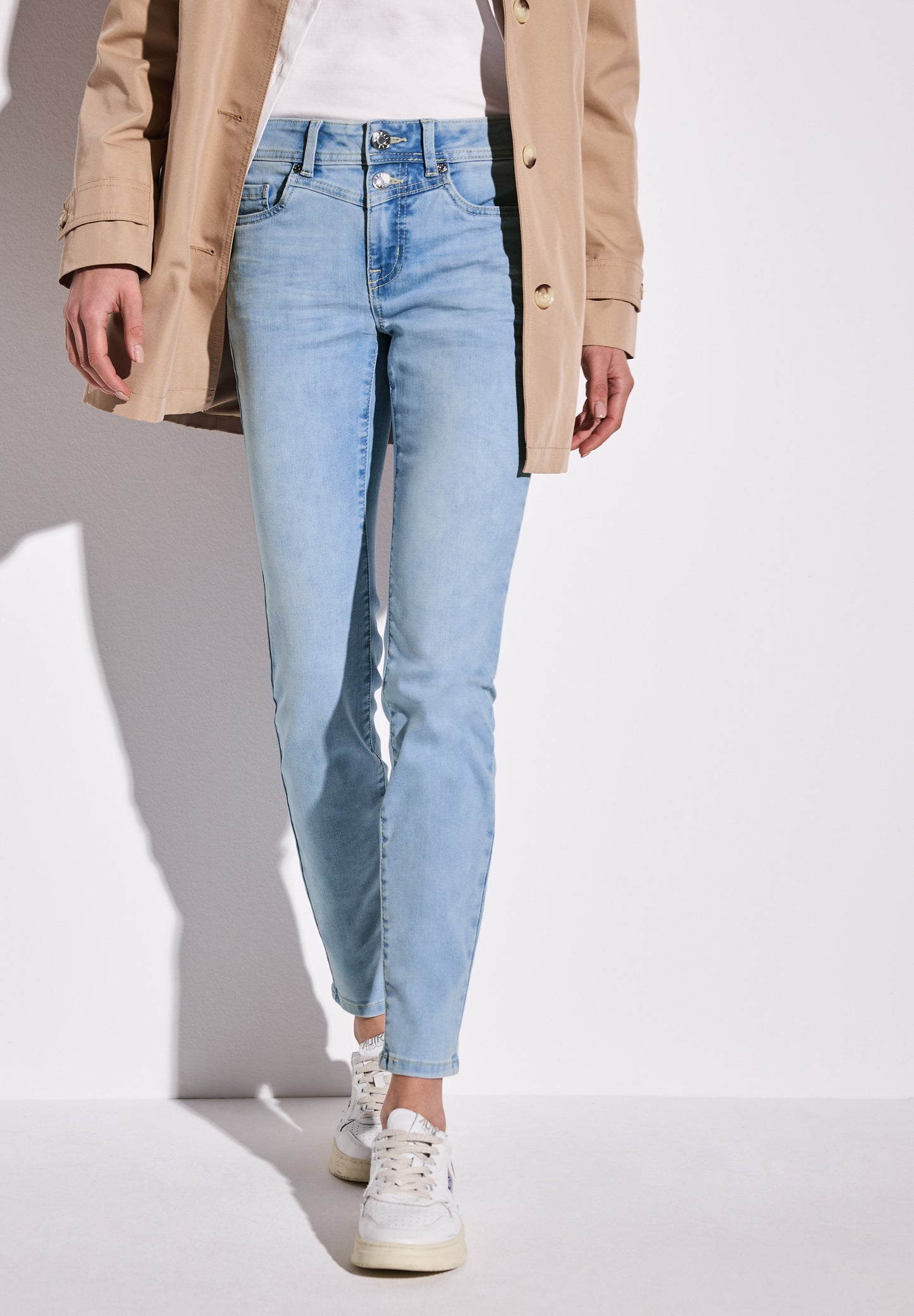 Street One Slim Fit Jeans Hose - Farbe: hellblau