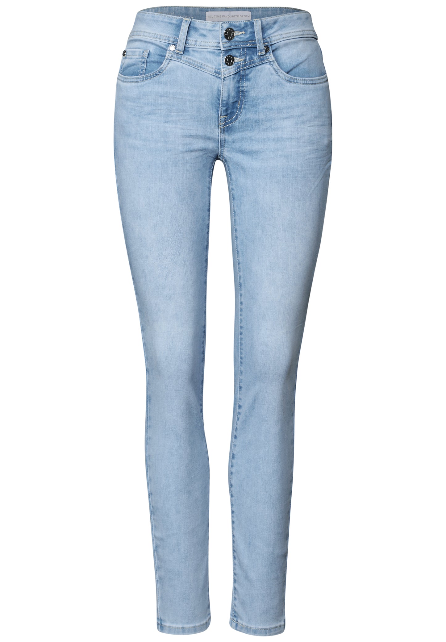 Street One Slim Fit Jeans Hose - Farbe: hellblau