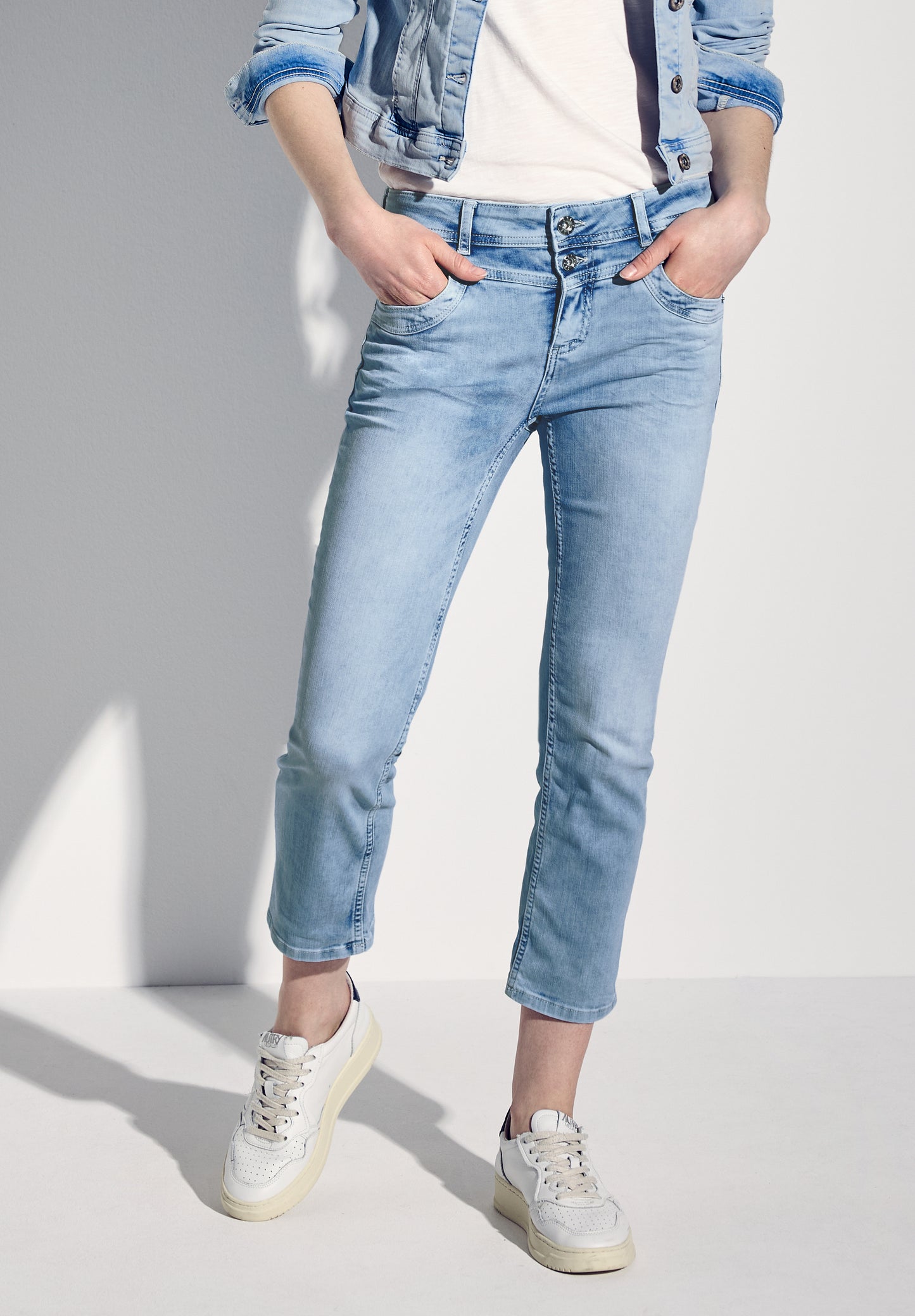Street One 7/8-Jeans im Casual Fit - Farbe: Ultra Bleach Random Washed
