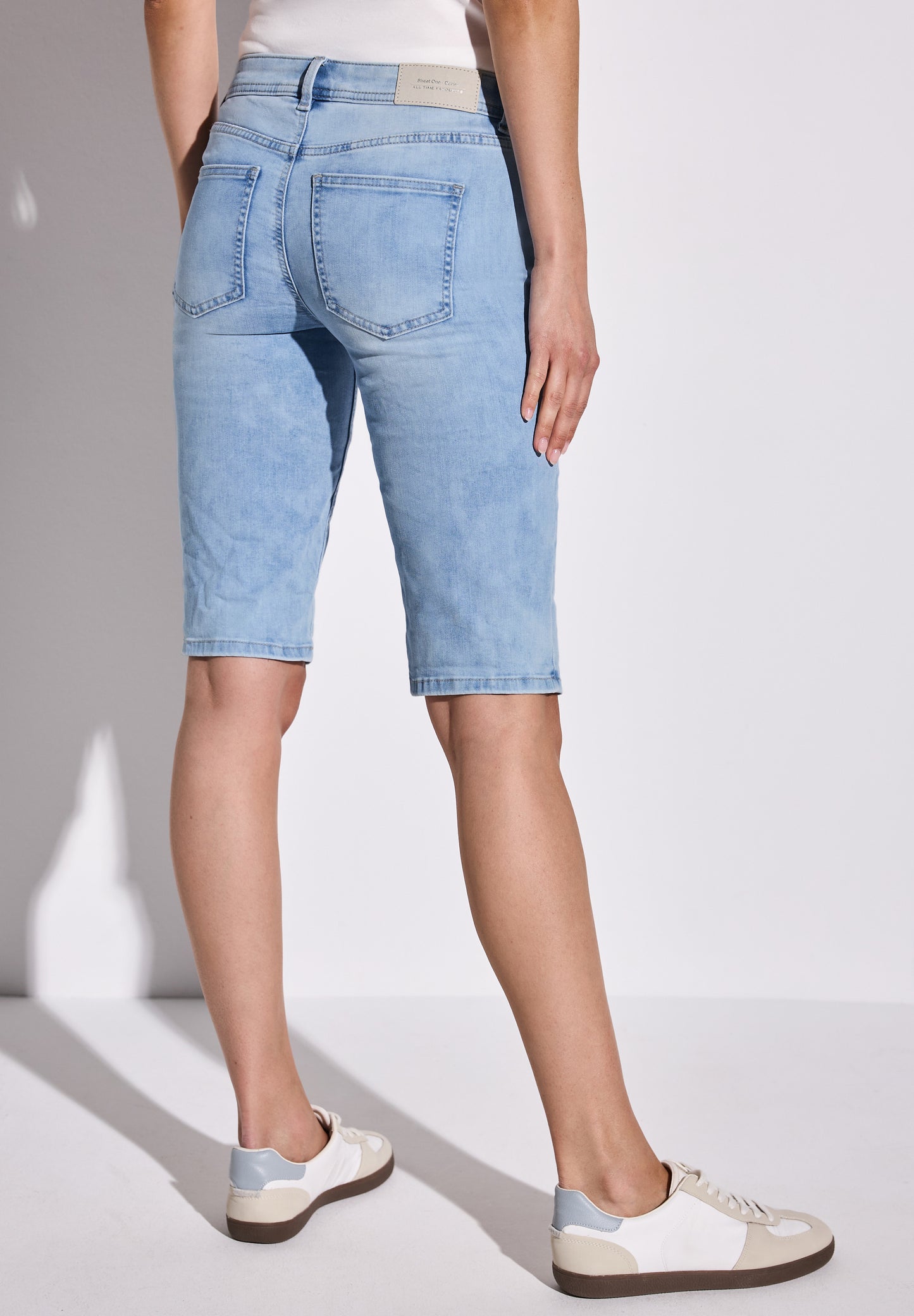 Street One Bermuda Jeans - Farbe: Light Blue Random Washed