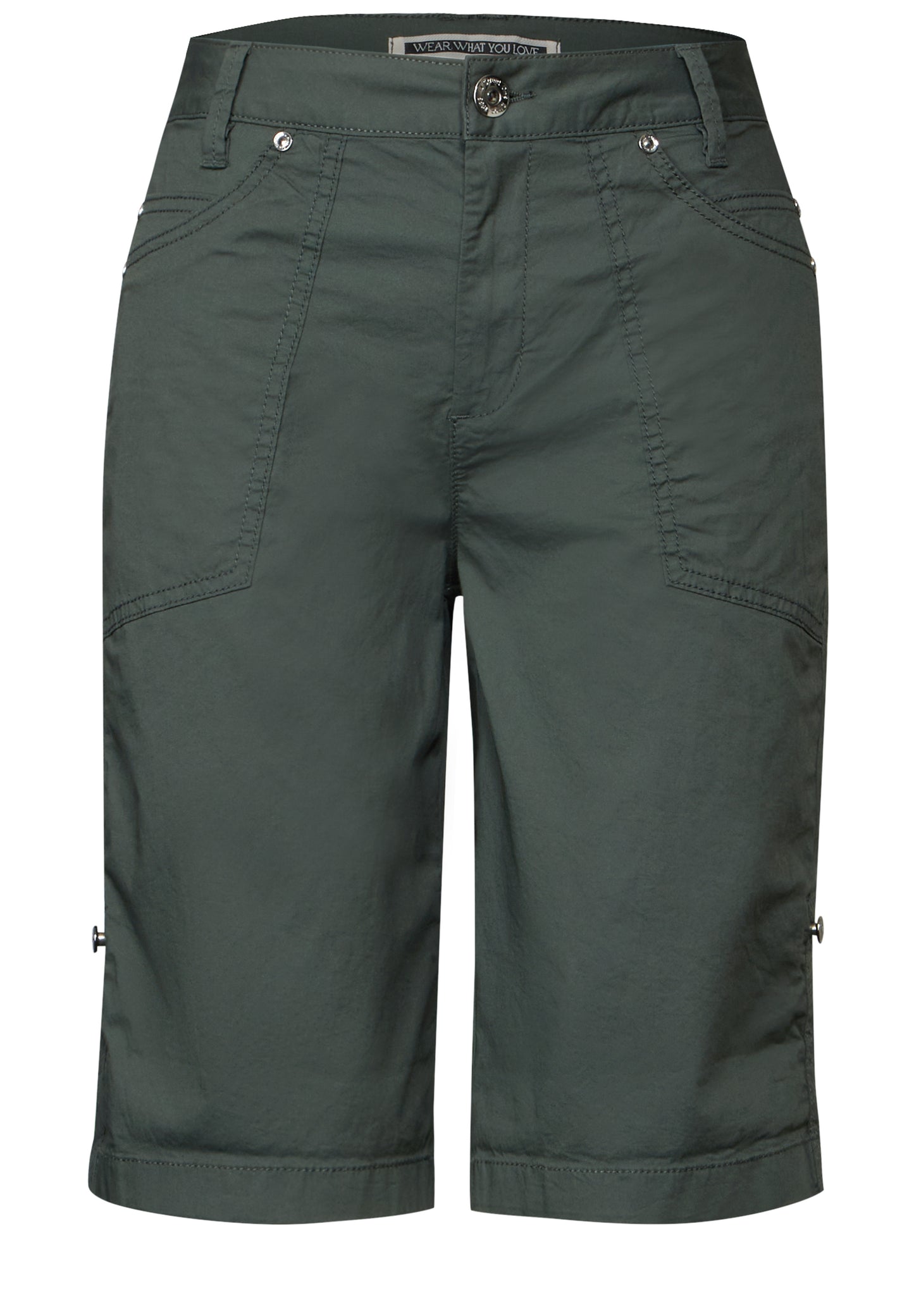 Street One Bermuda mit Turn-Up - Farbe: marshy green