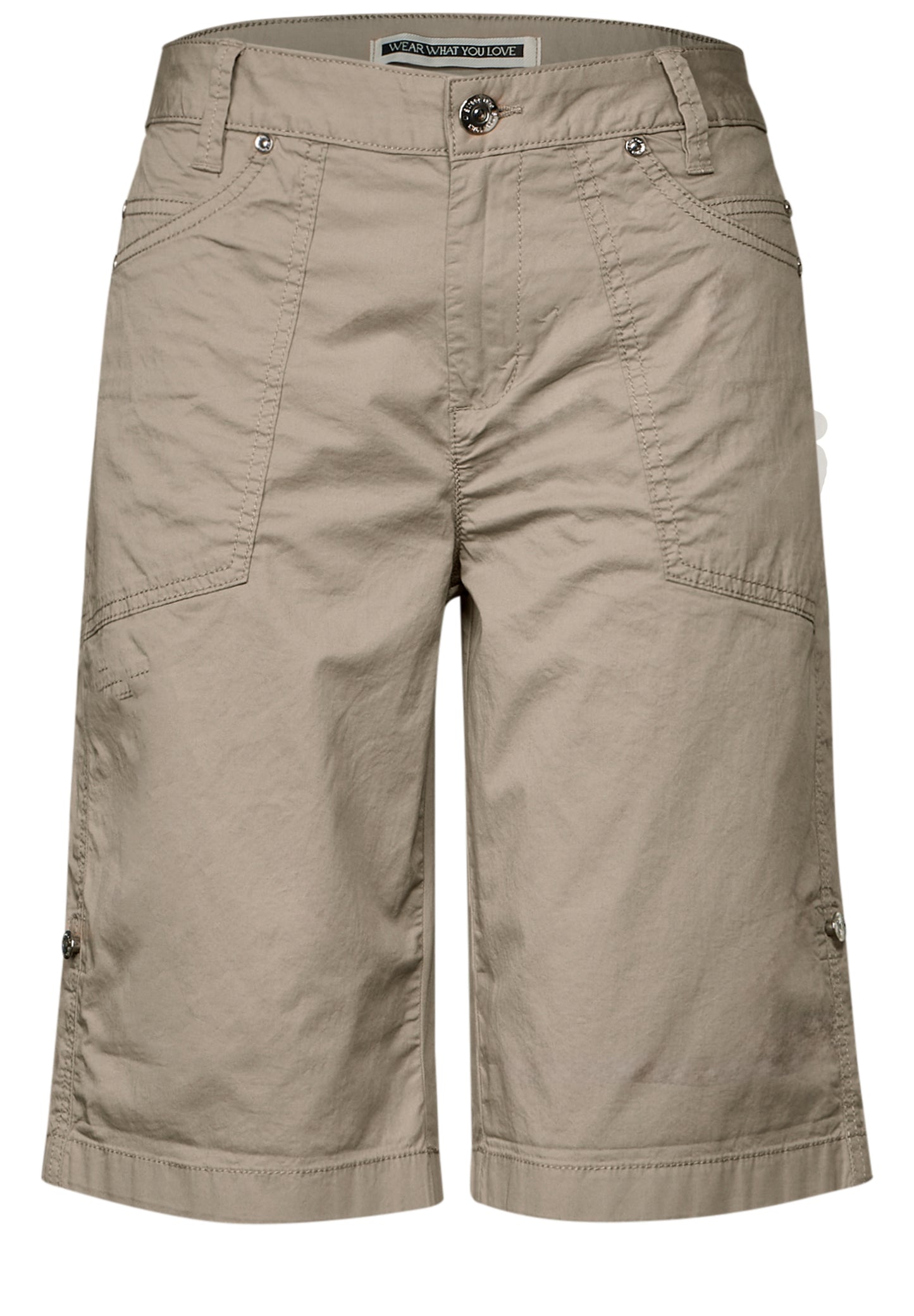 Street One Bermuda mit Turn-Up - Farbe: buff grey