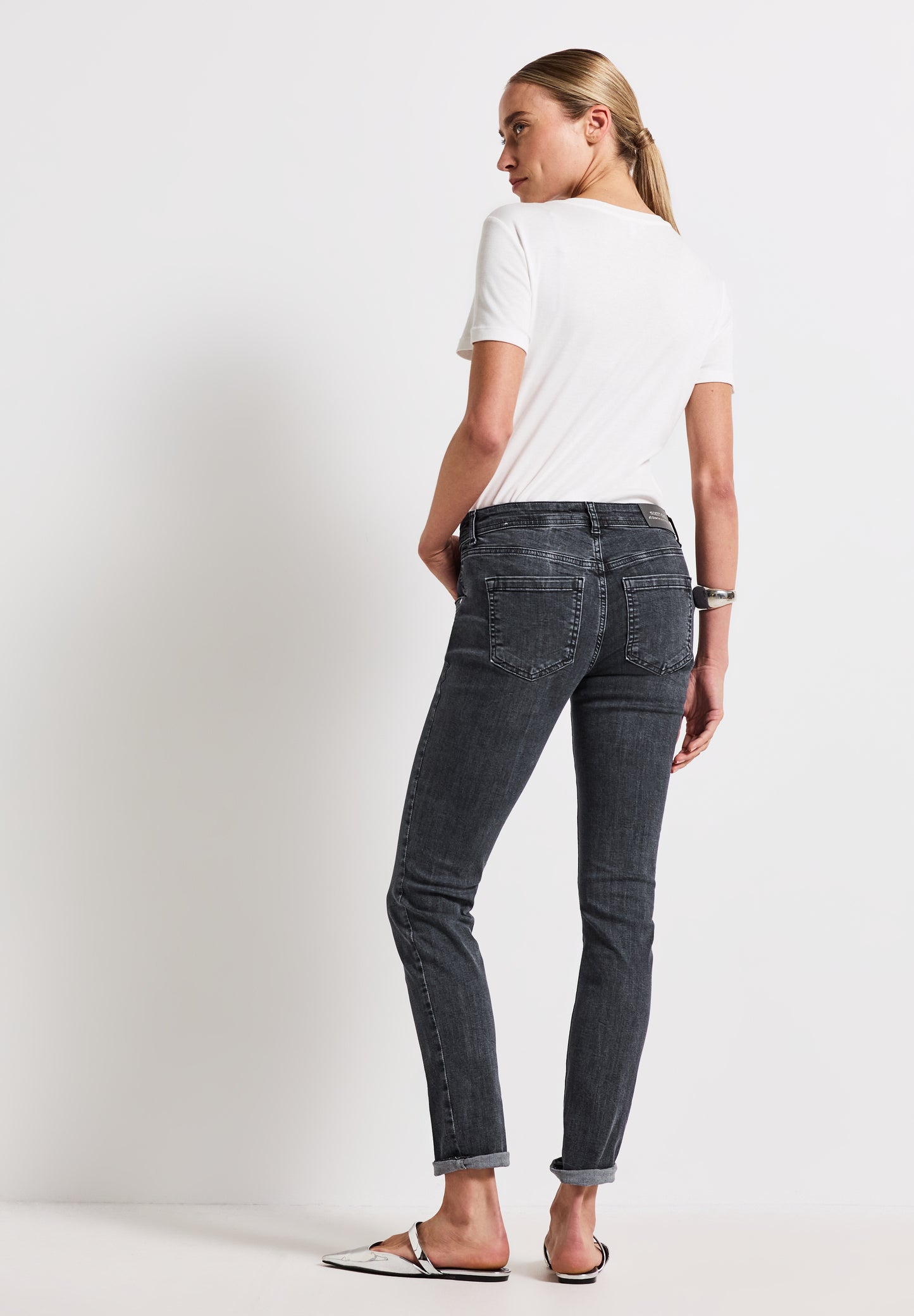 Street One Casual Fit Jeans - Farbe: dark steel grey washed