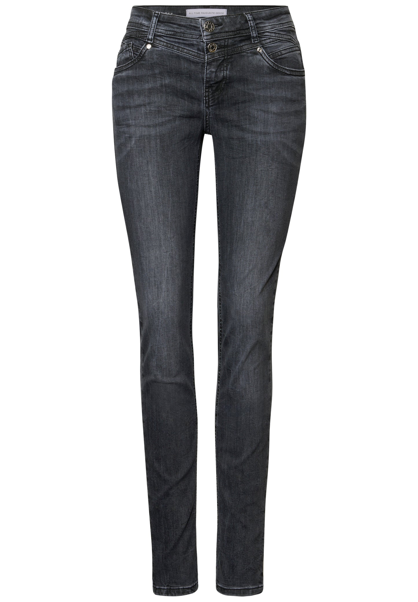 Street One Casual Fit Jeans - Farbe: dark steel grey washed