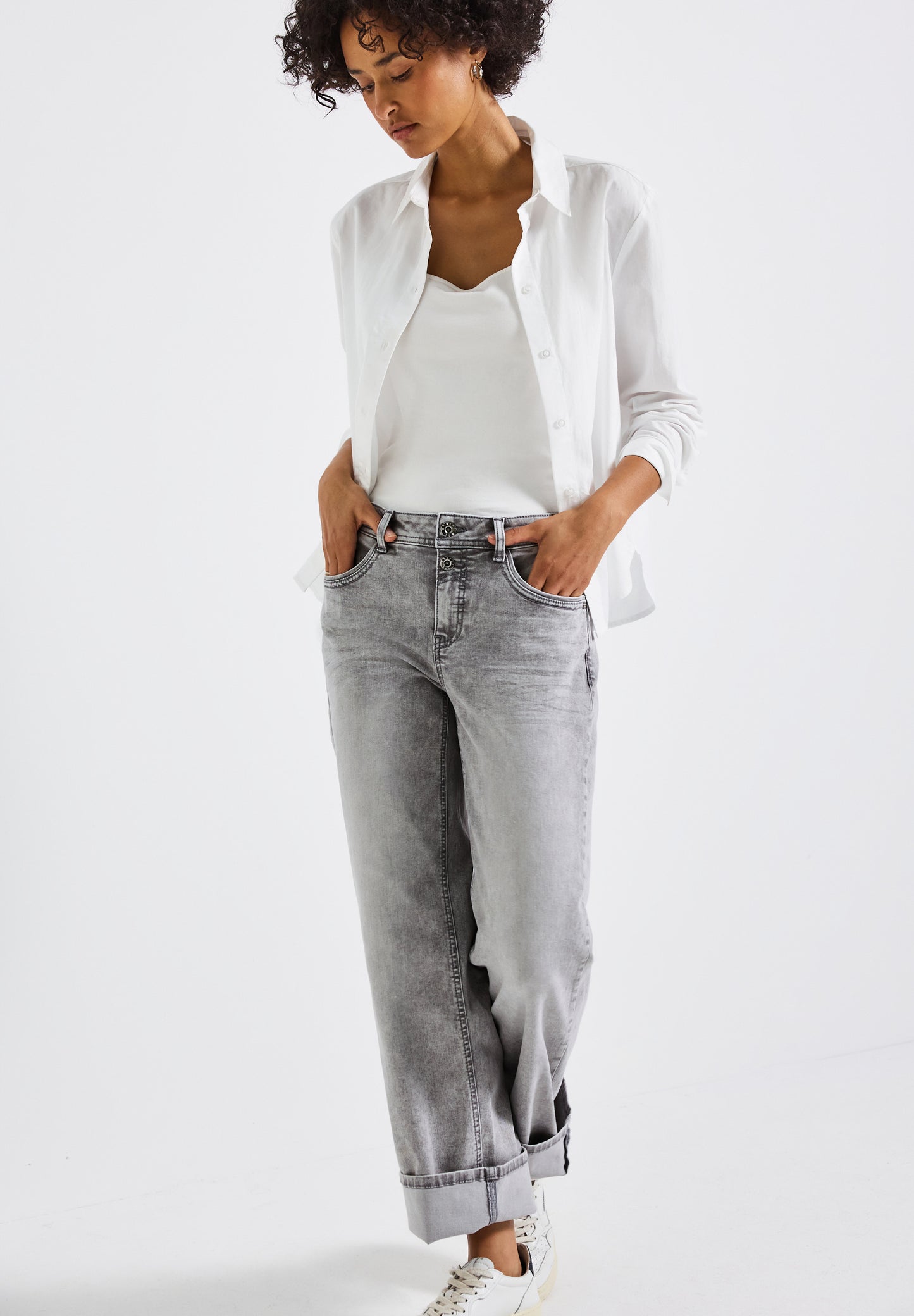 Street One Straight Leg Jeans - Farbe: light ice grey washed