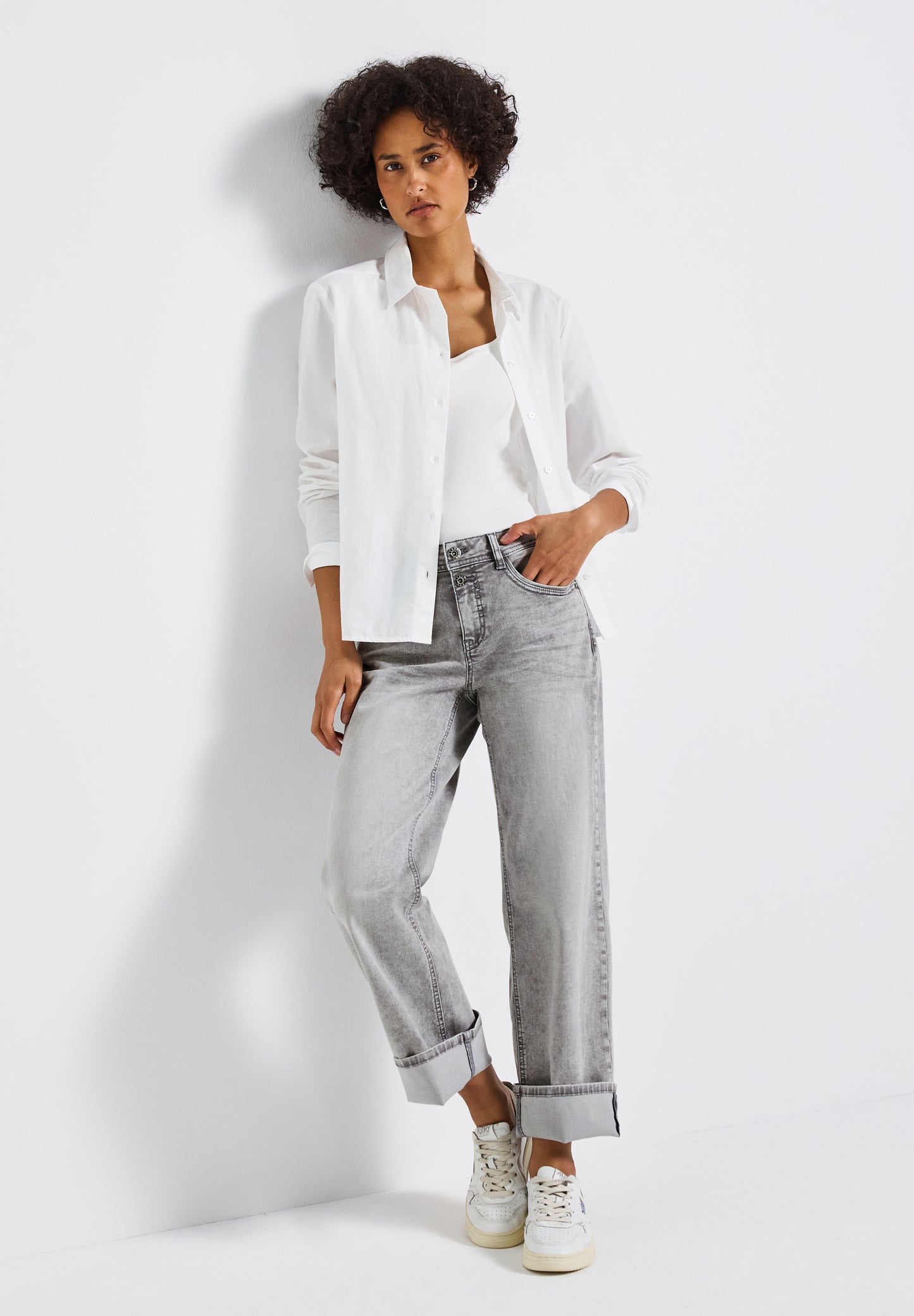 Street One Straight Leg Jeans - Farbe: light ice grey washed