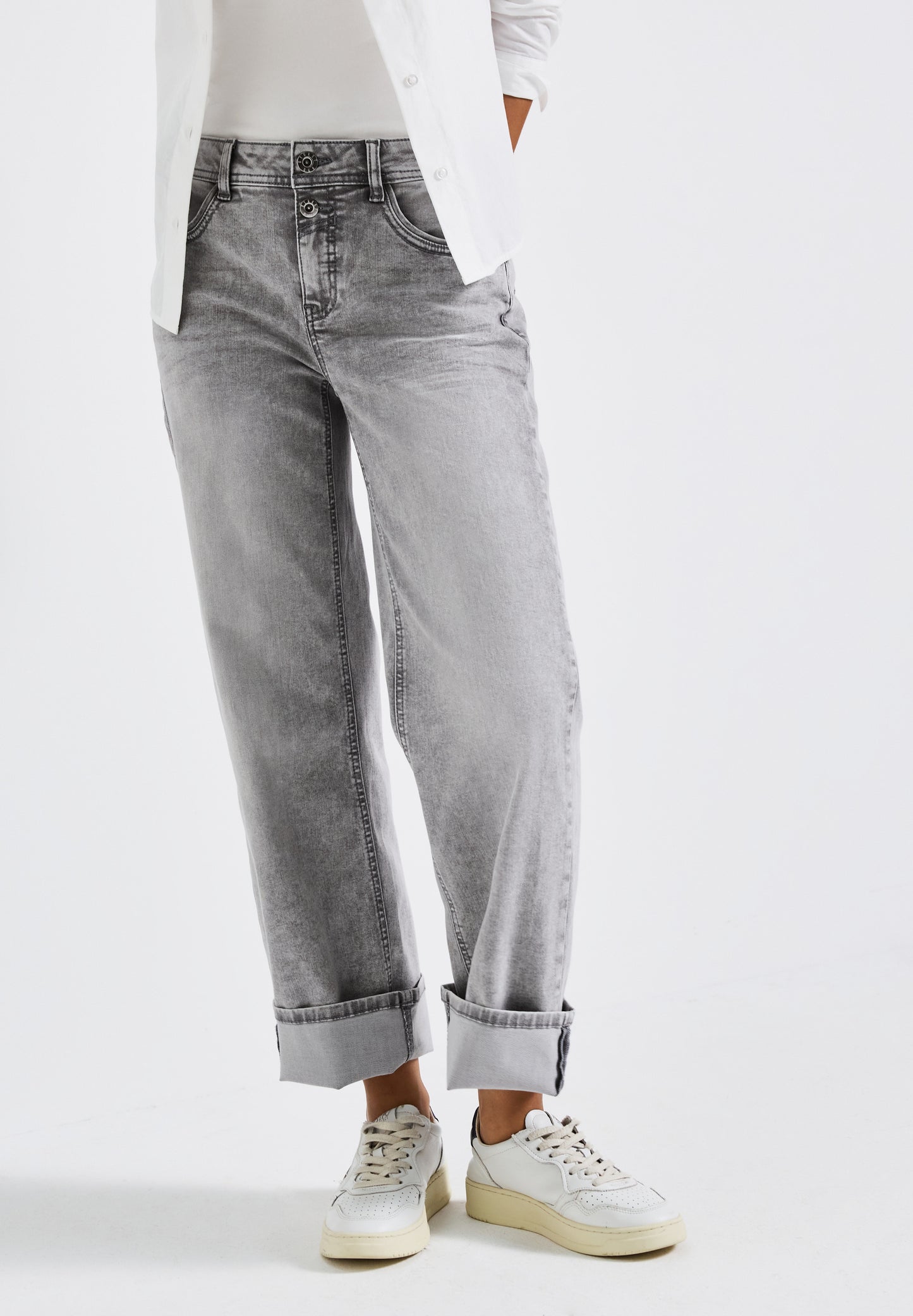 Street One Straight Leg Jeans - Farbe: light ice grey washed