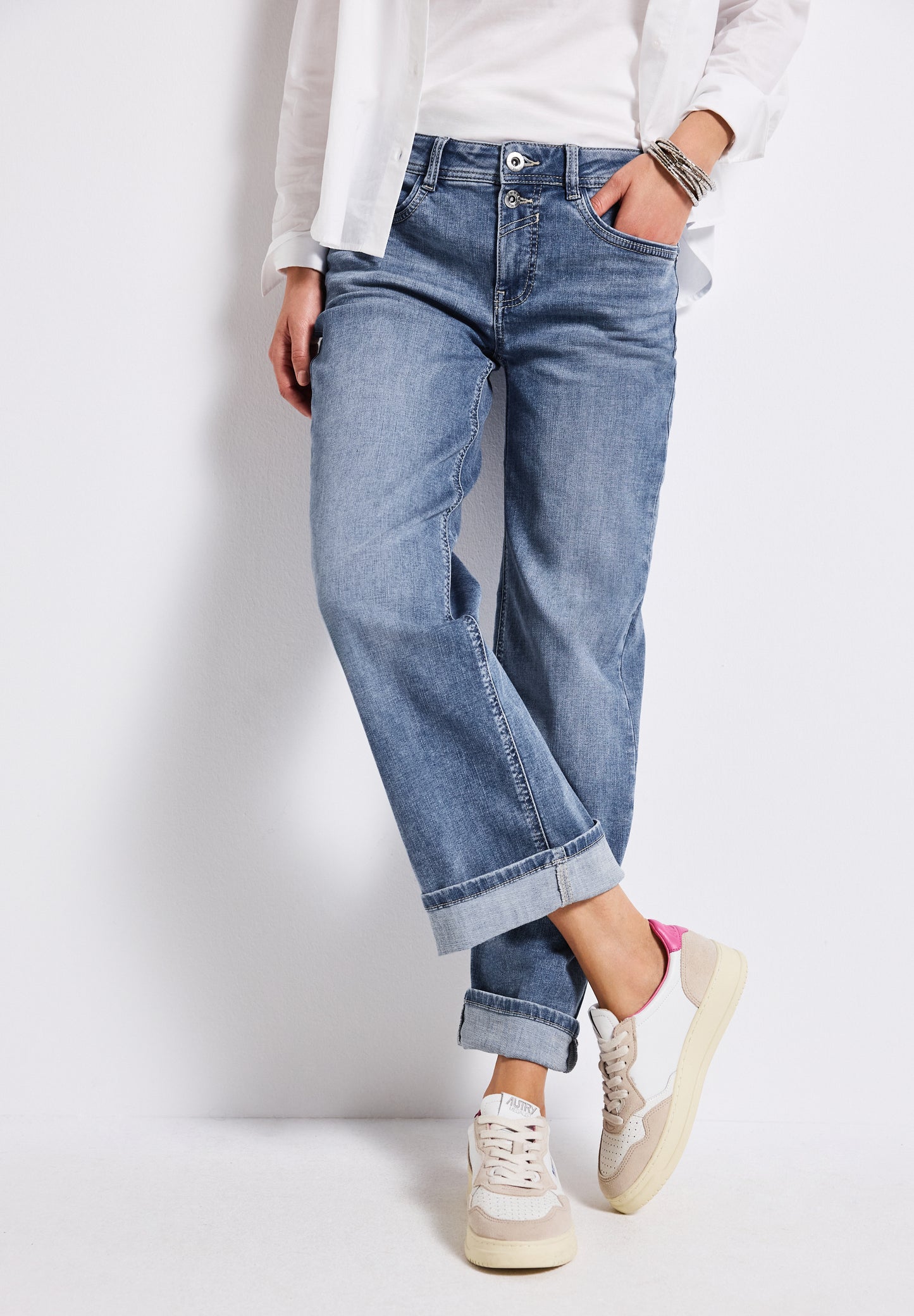 Street One Straight Leg Jeans - Farbe: authentic mid blue washed
