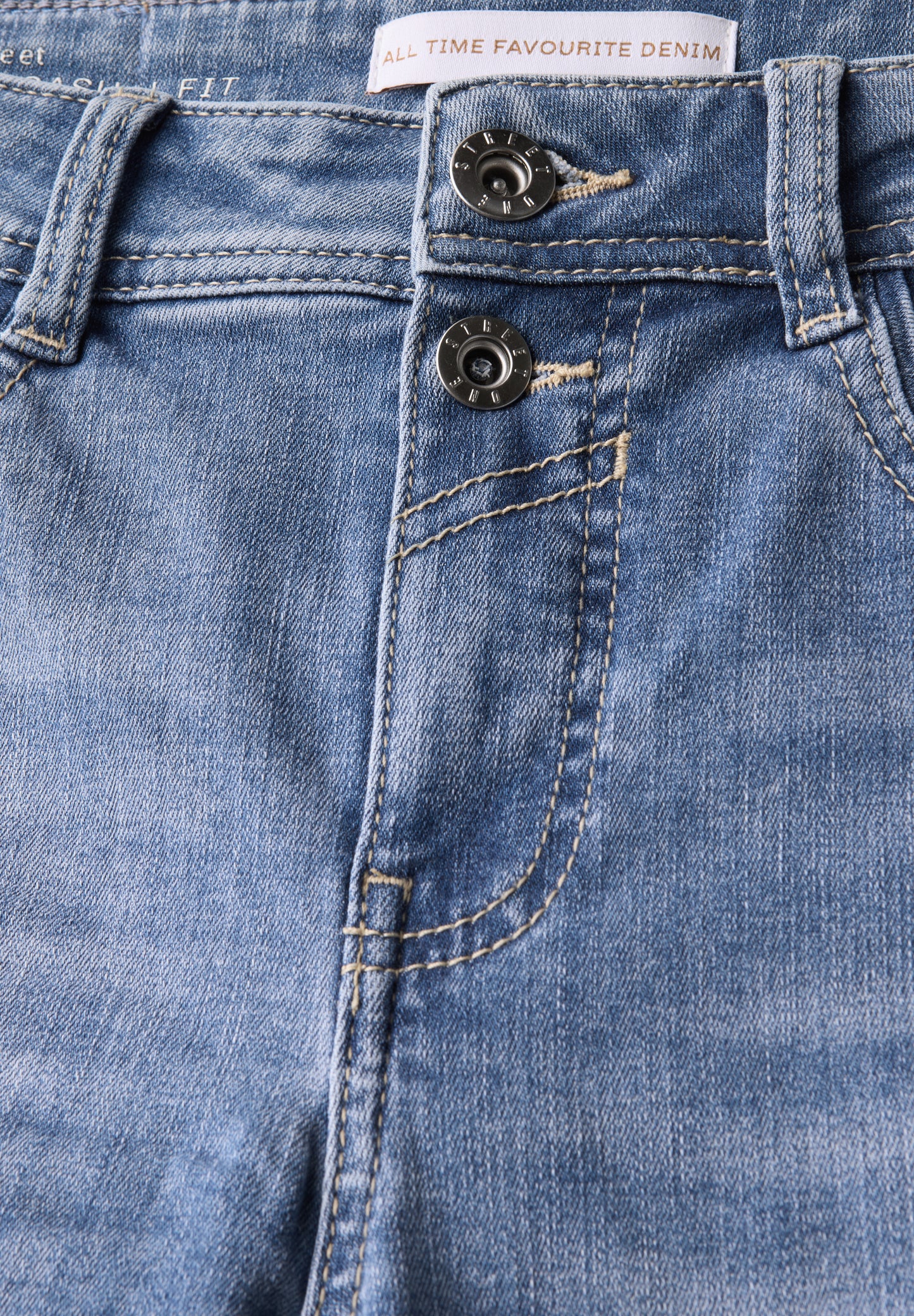 Street One Straight Leg Jeans - Farbe: authentic mid blue washed