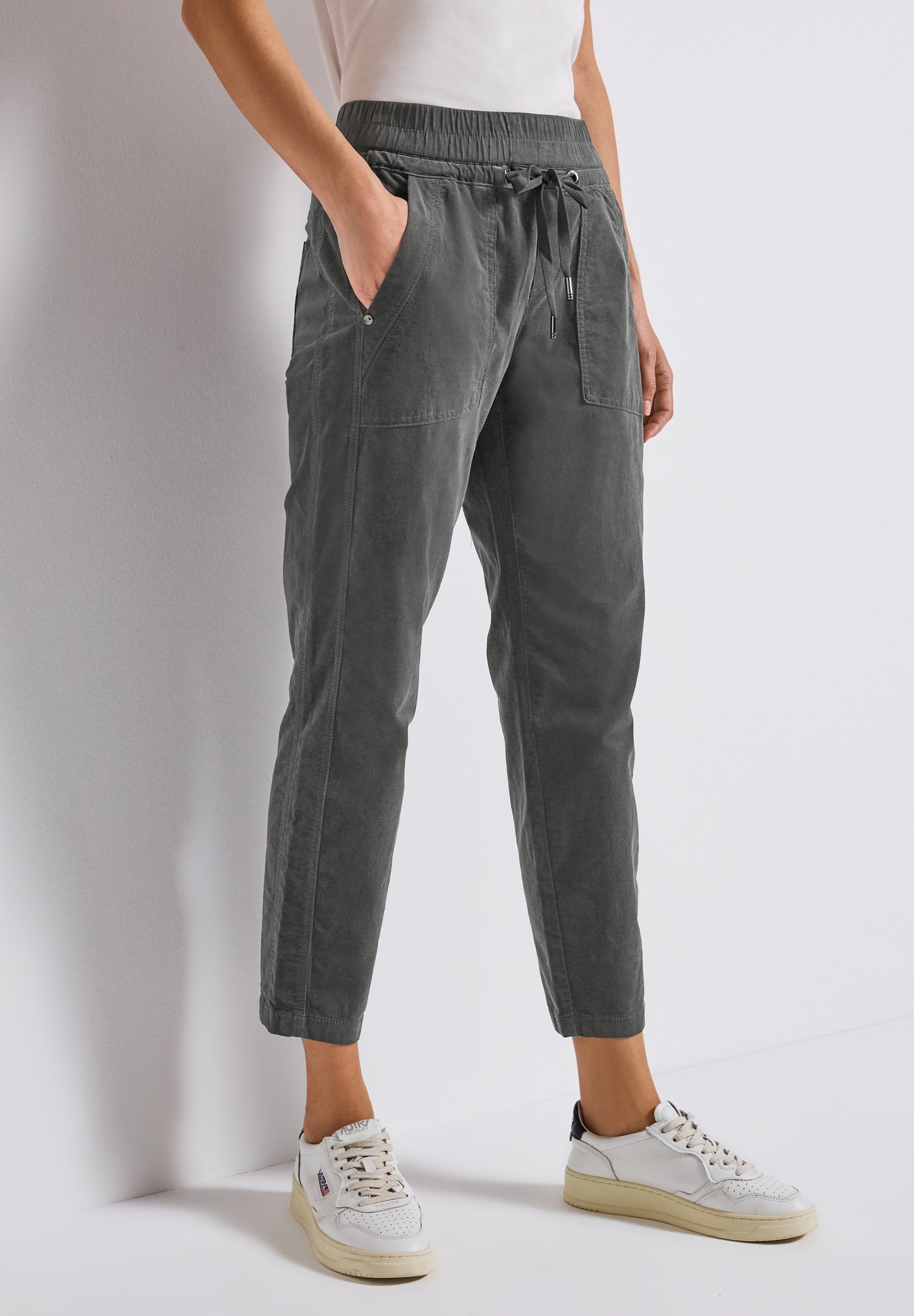 Street One Loose Fit Cordhose - Farbe: concrete grey