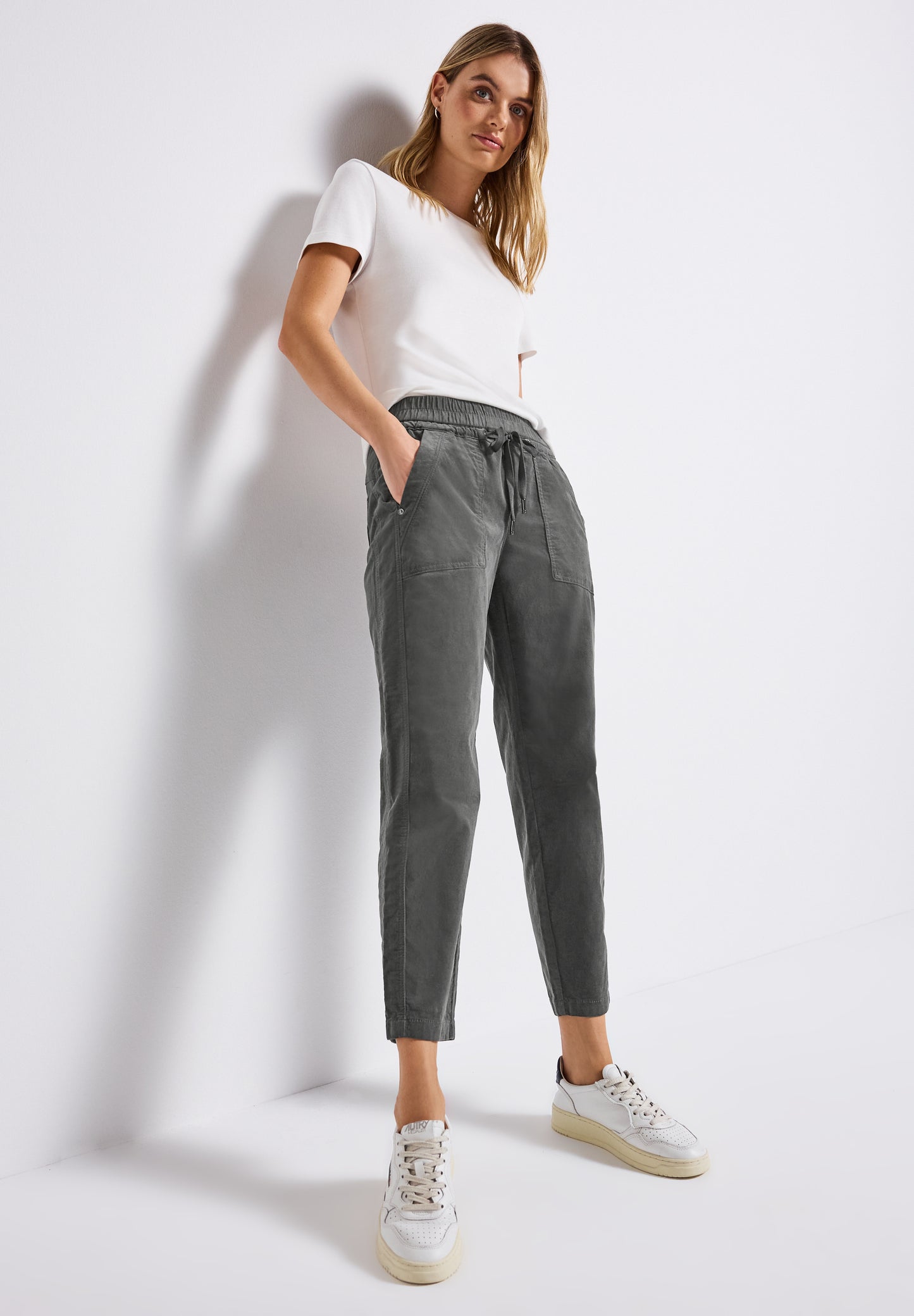 Street One Loose Fit Cordhose - Farbe: concrete grey
